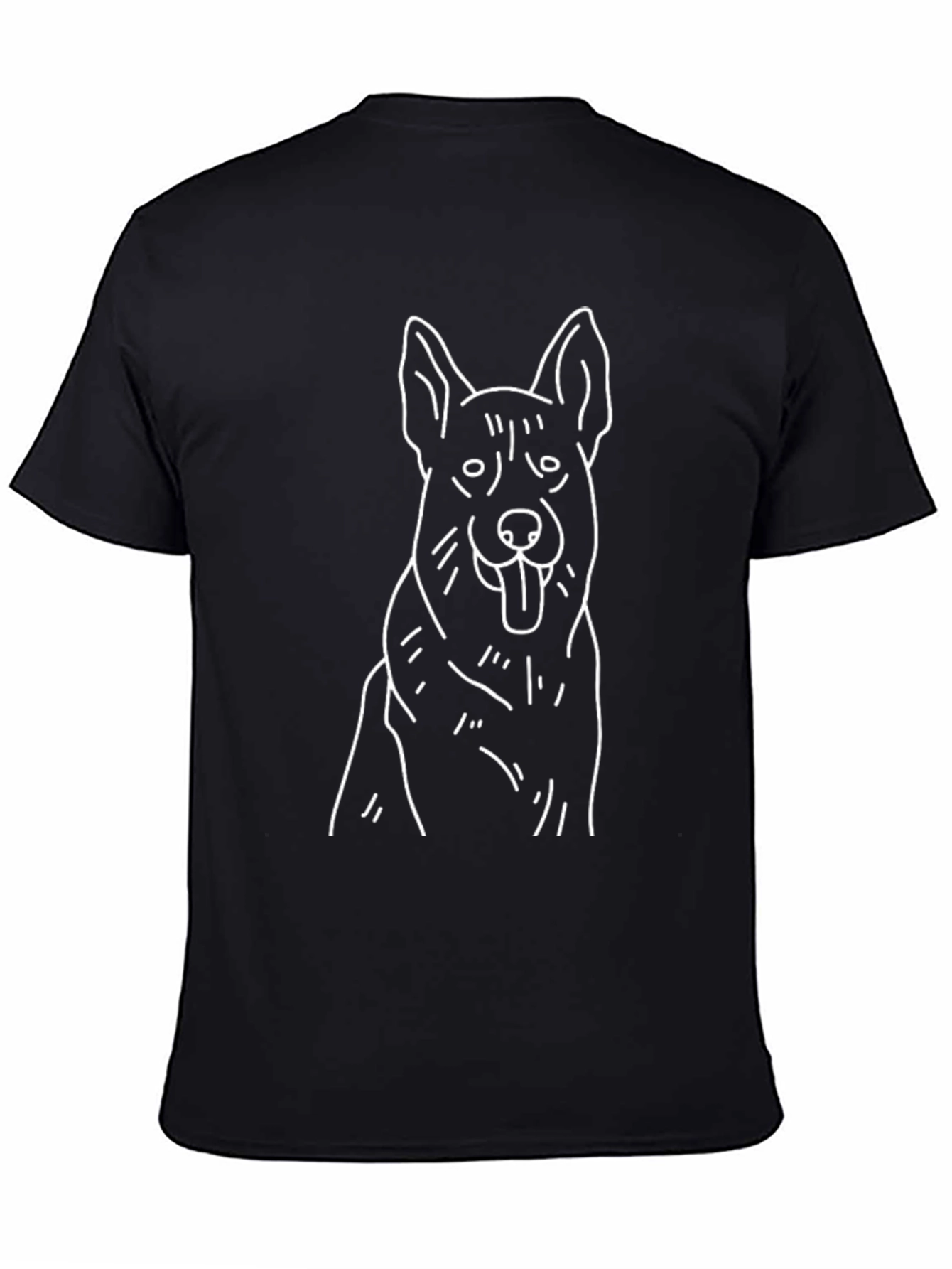 Dog Lover Tee: Minimalist German Shepherd Outline