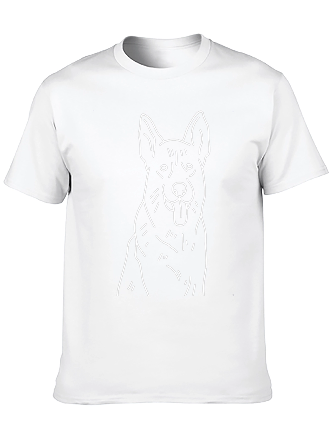 Dog Lover Tee: Minimalist German Shepherd Outline