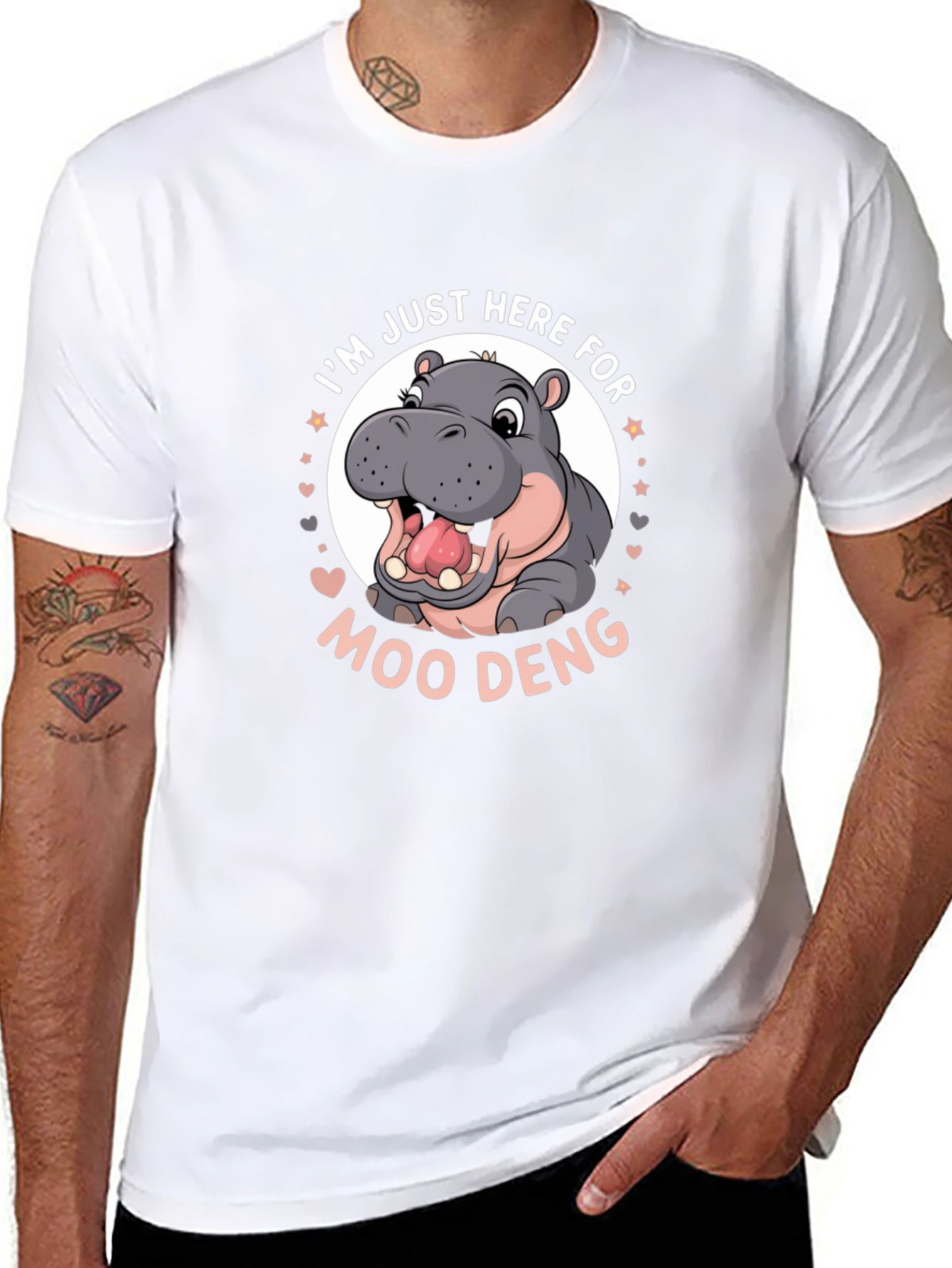 Hippo Moo Deng Graphic Tee