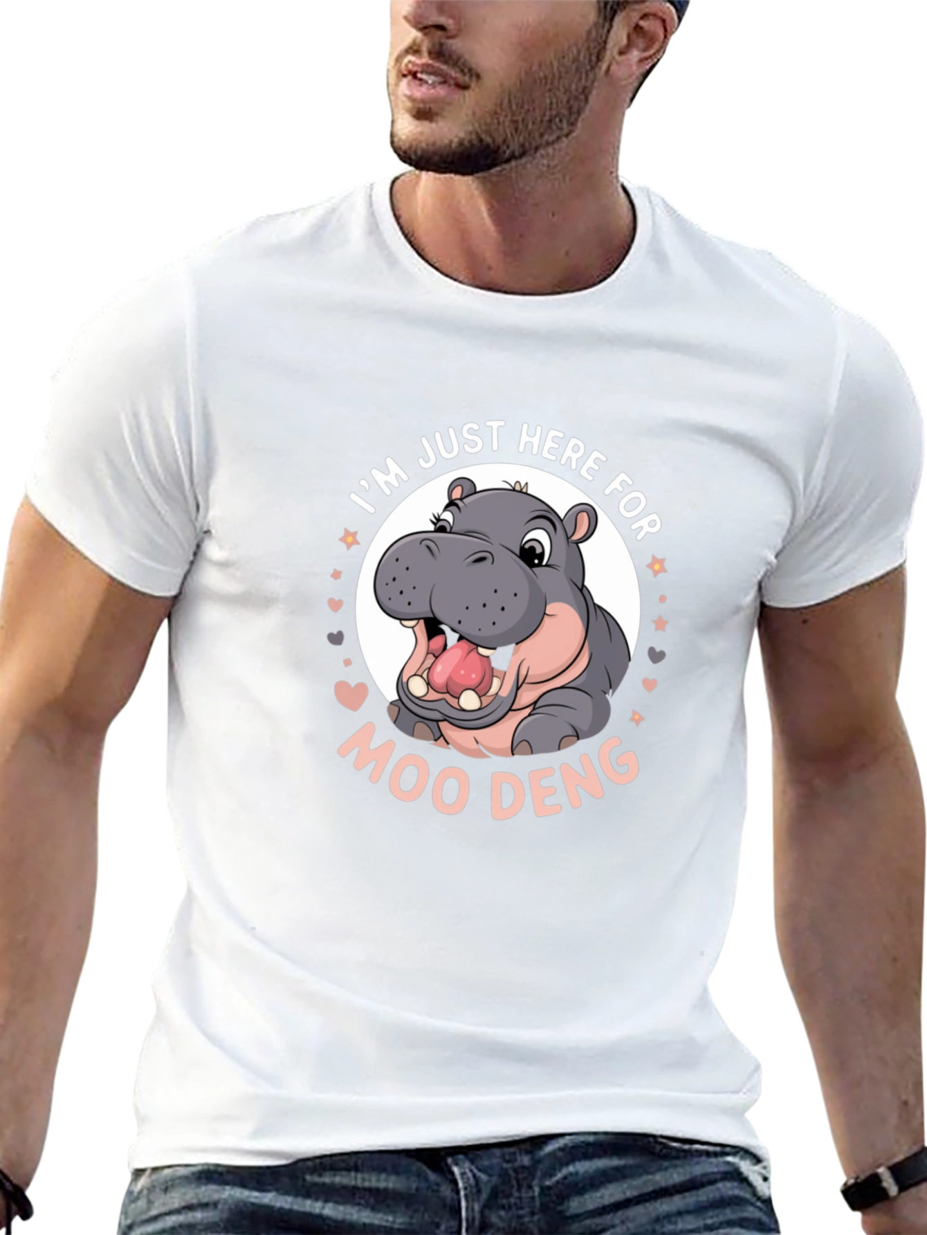 Hippo Moo Deng Graphic Tee