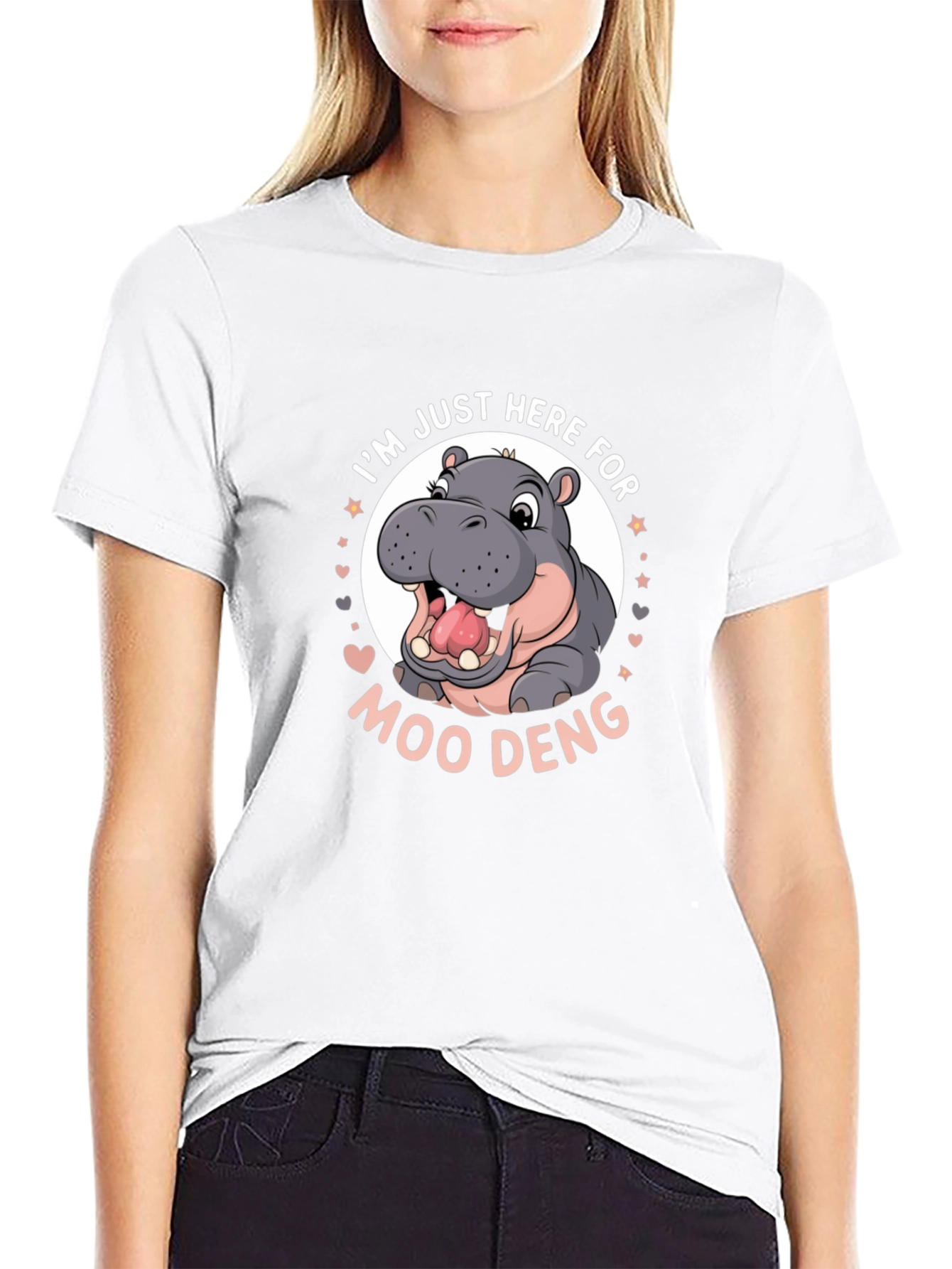 Hippo Moo Deng Graphic Tee