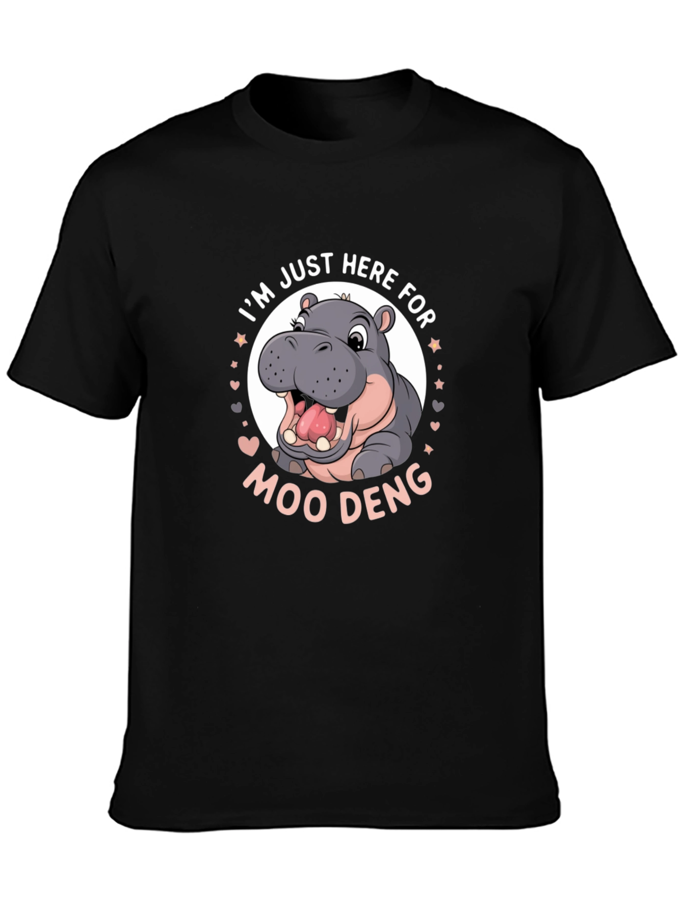 Hippo Moo Deng Graphic Tee