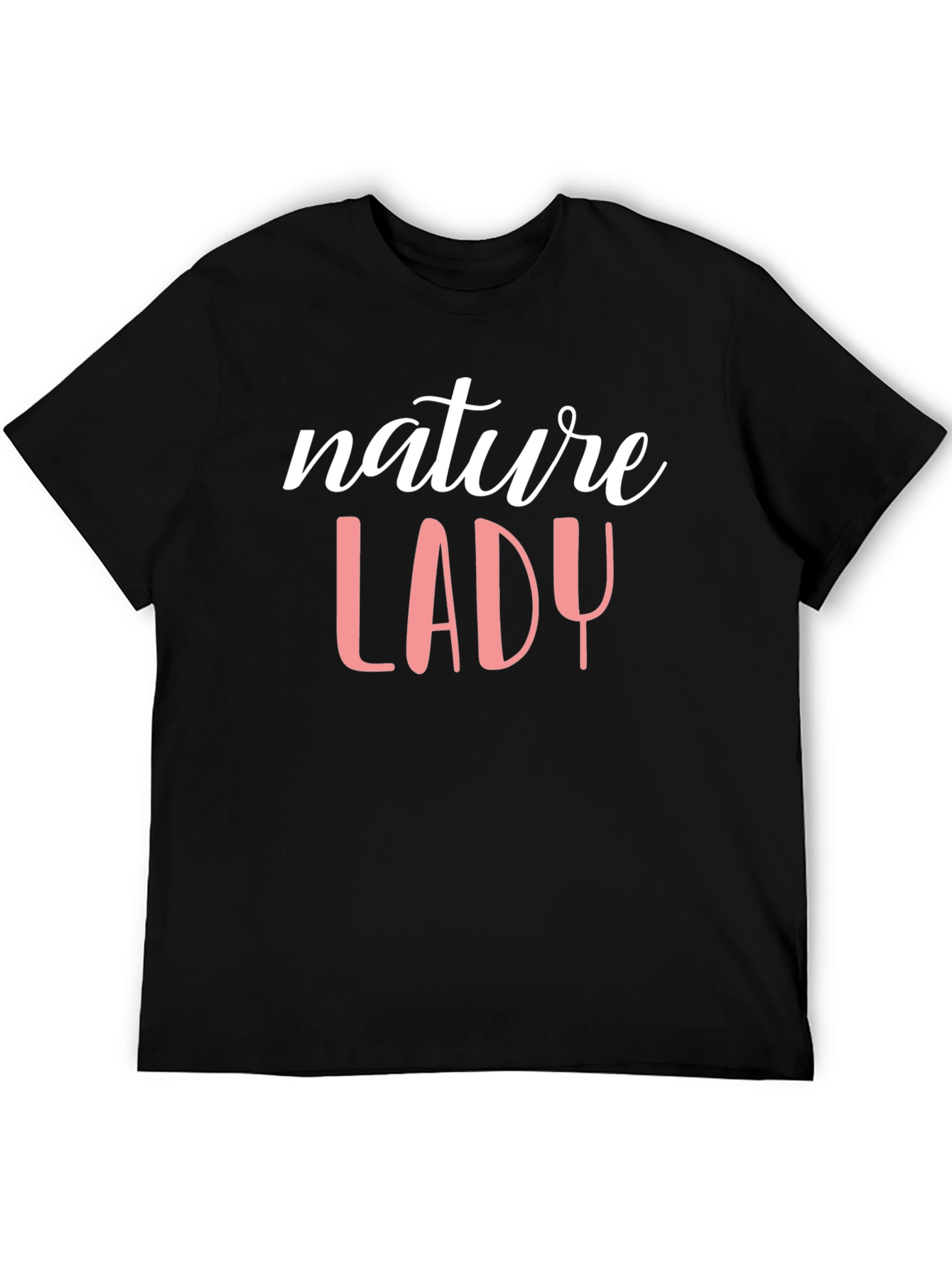Nature Lady Graphic Tee - Black Cotton T-Shirt