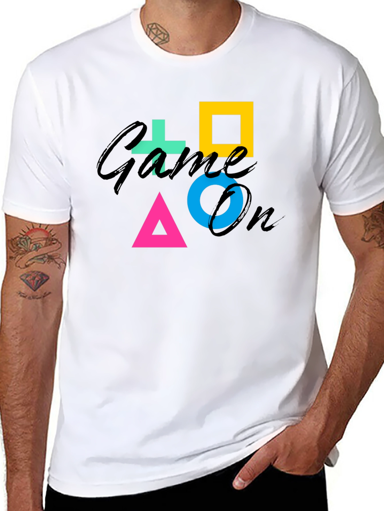 Game On Symbol Black T-Shirt