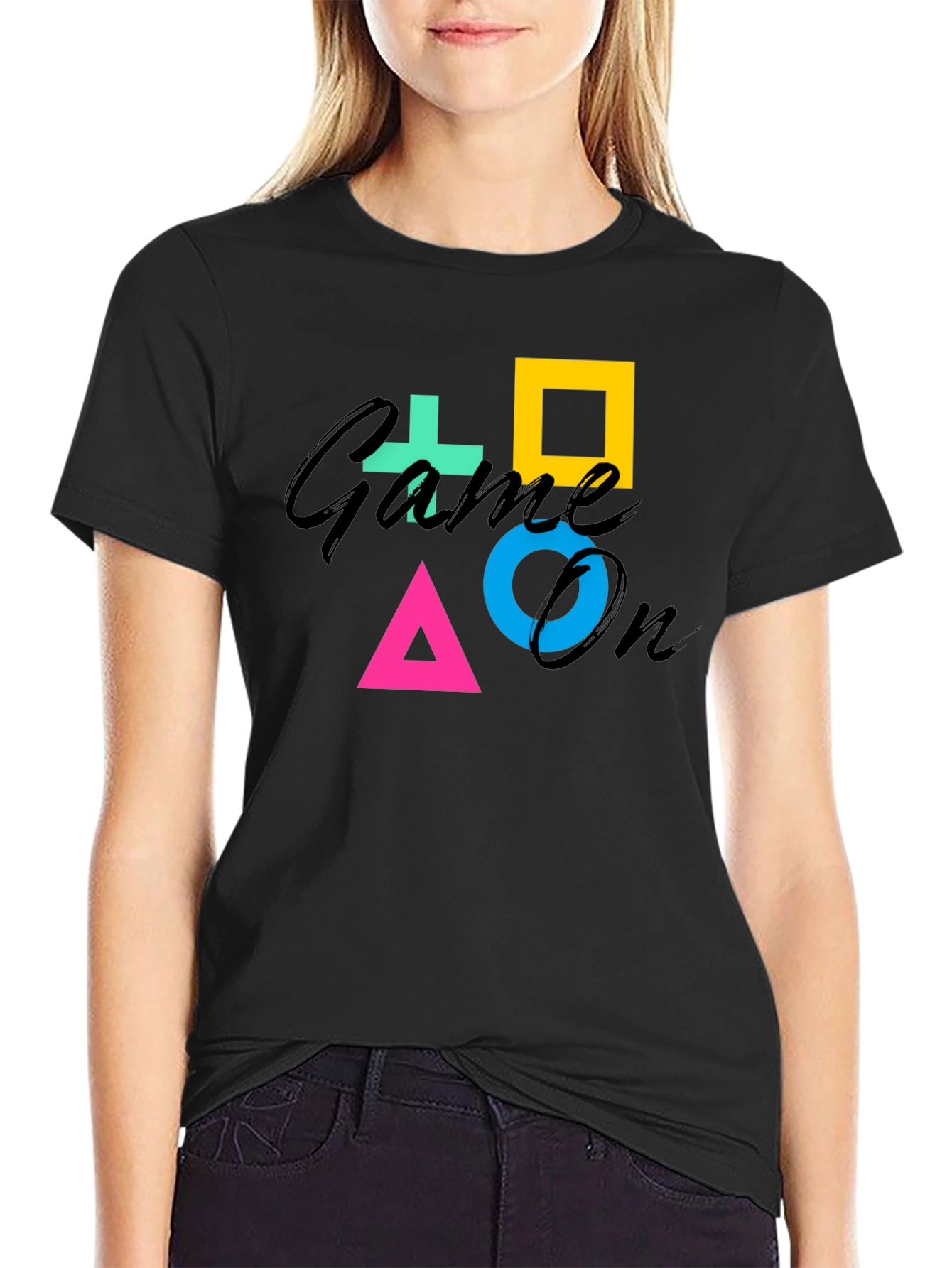 Game On Symbol Black T-Shirt