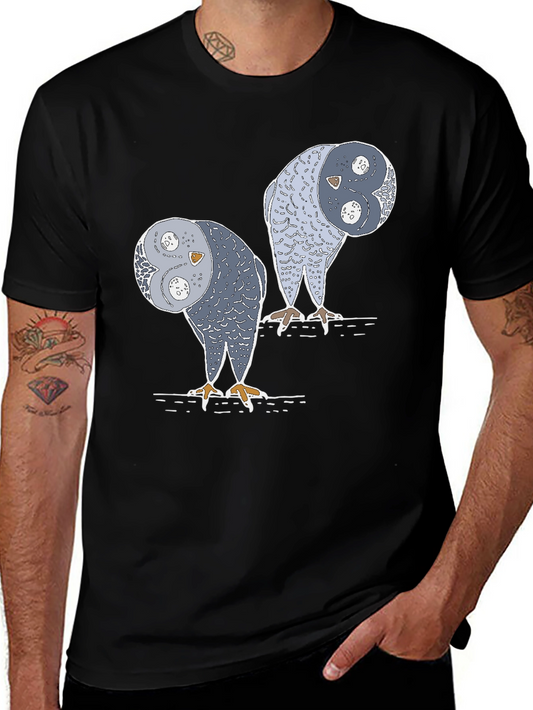 Yin Yang Owls Graphic T-Shirt - Unique Design