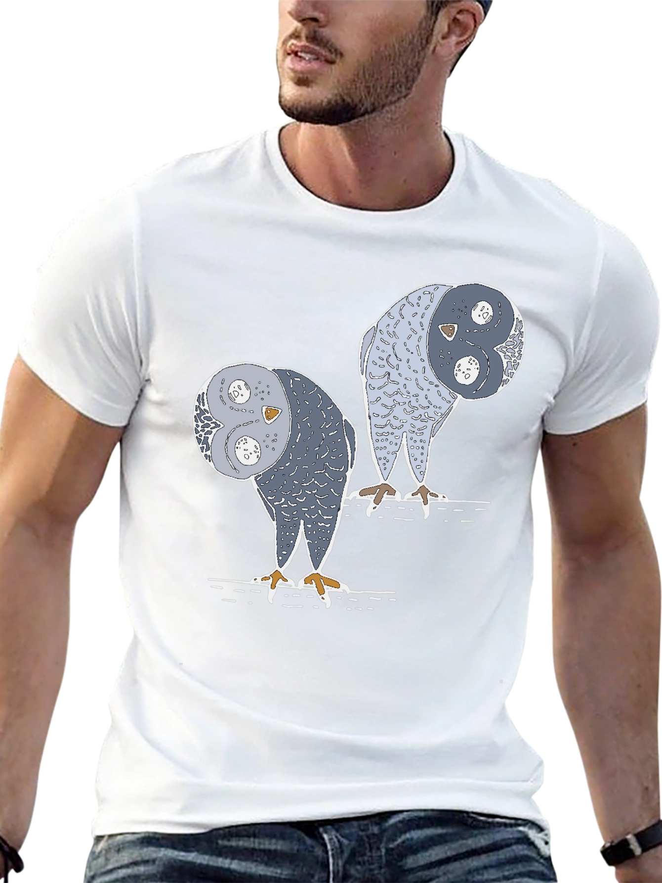 Yin Yang Owls Graphic T-Shirt - Unique Design
