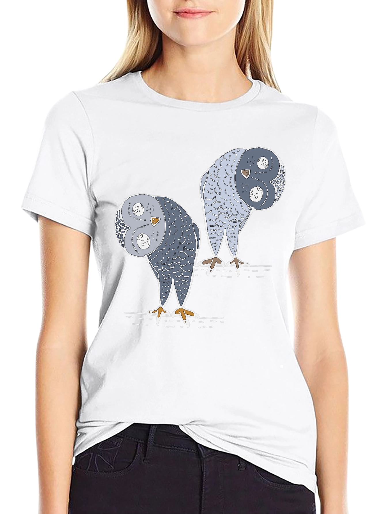 Yin Yang Owls Graphic T-Shirt - Unique Design