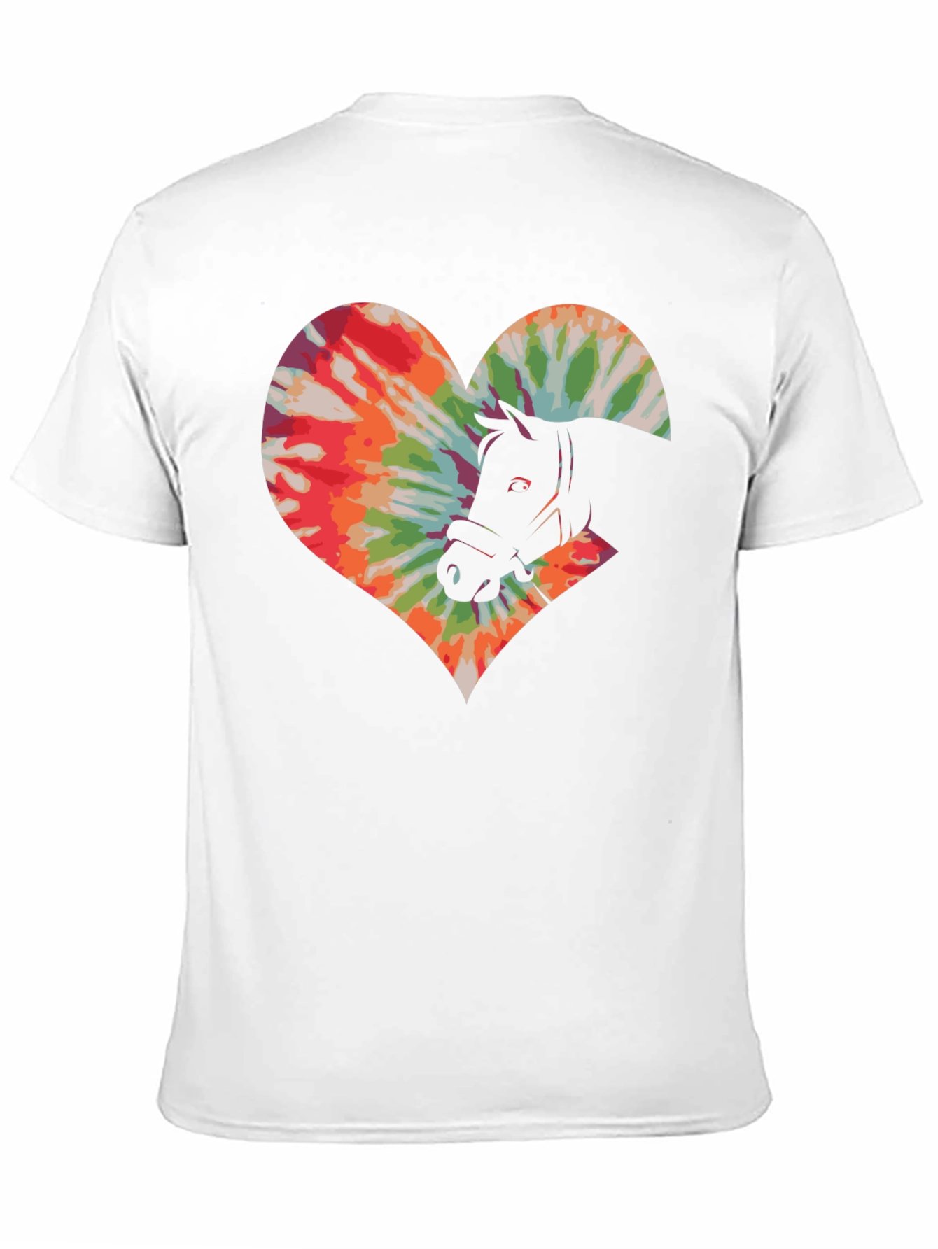 Tie-Dye Horse Heart Graphic T-Shirt