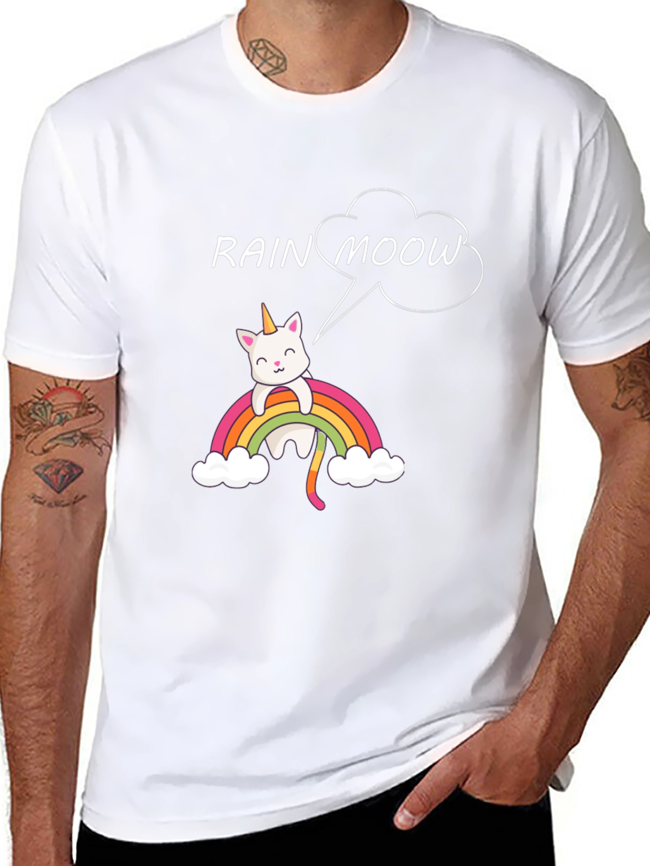 Rain Moow Cat Rainbow T-Shirt