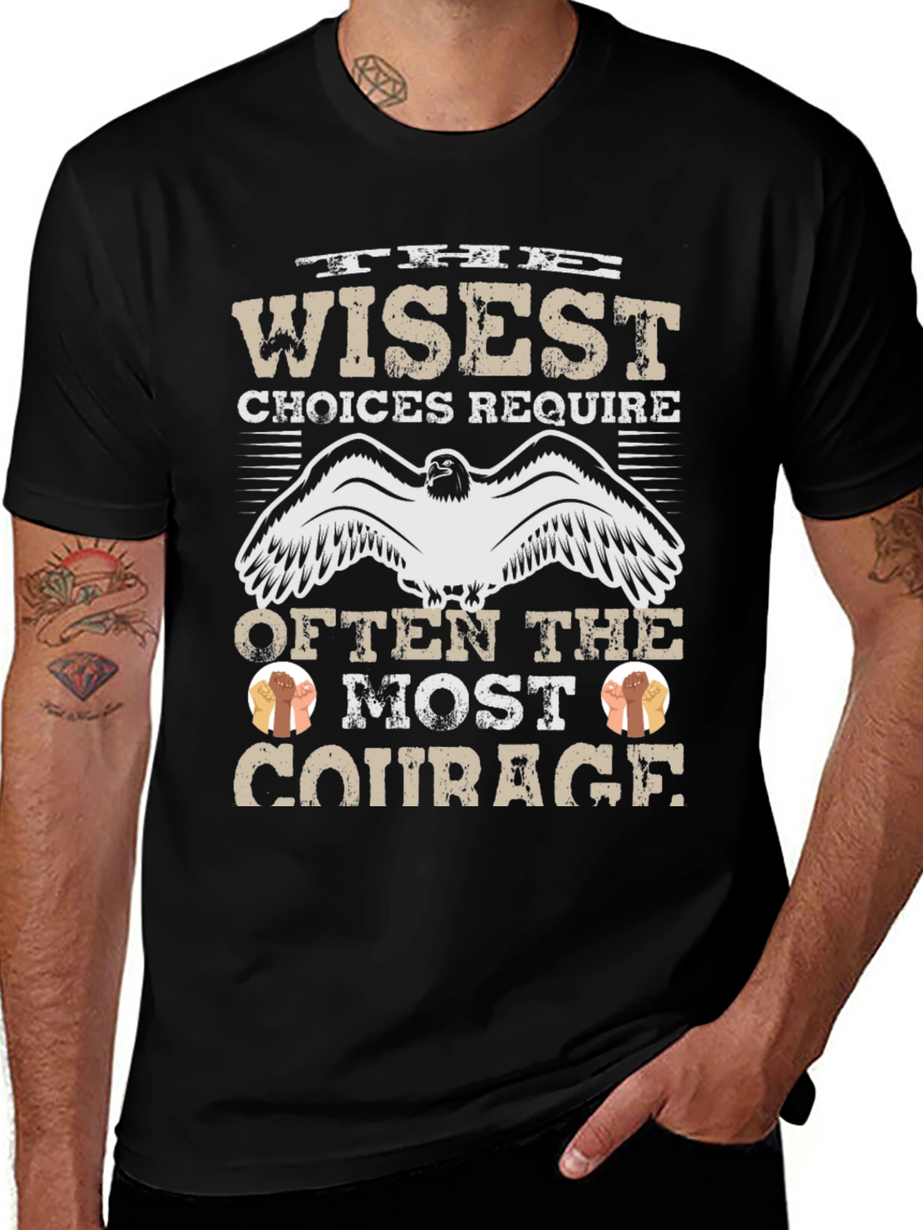 Wise Choices Require Courage Graphic T-Shirt