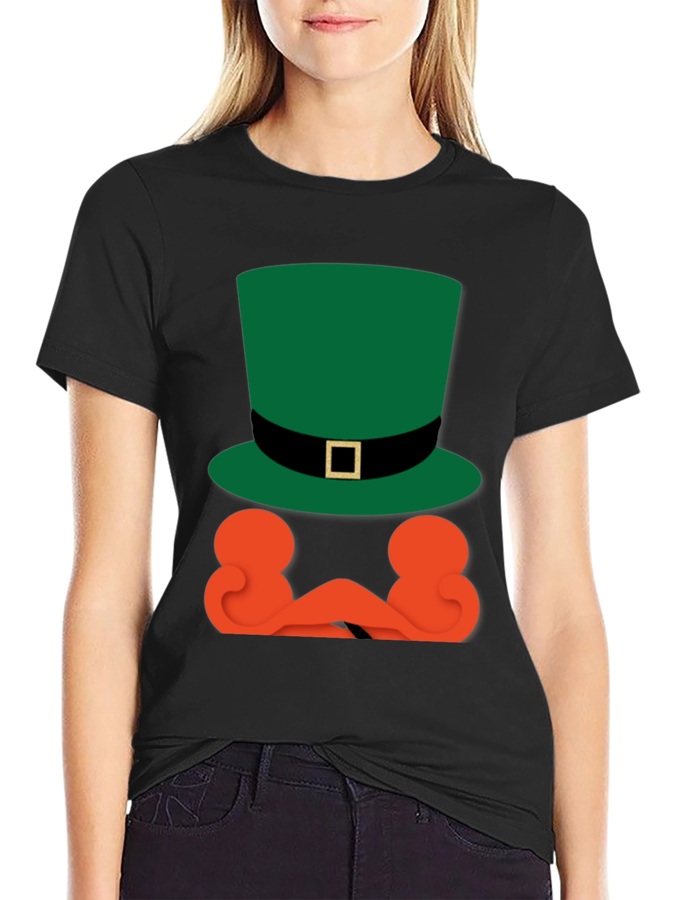 St. Patricks Day Leprechaun Hat & Beard Tee