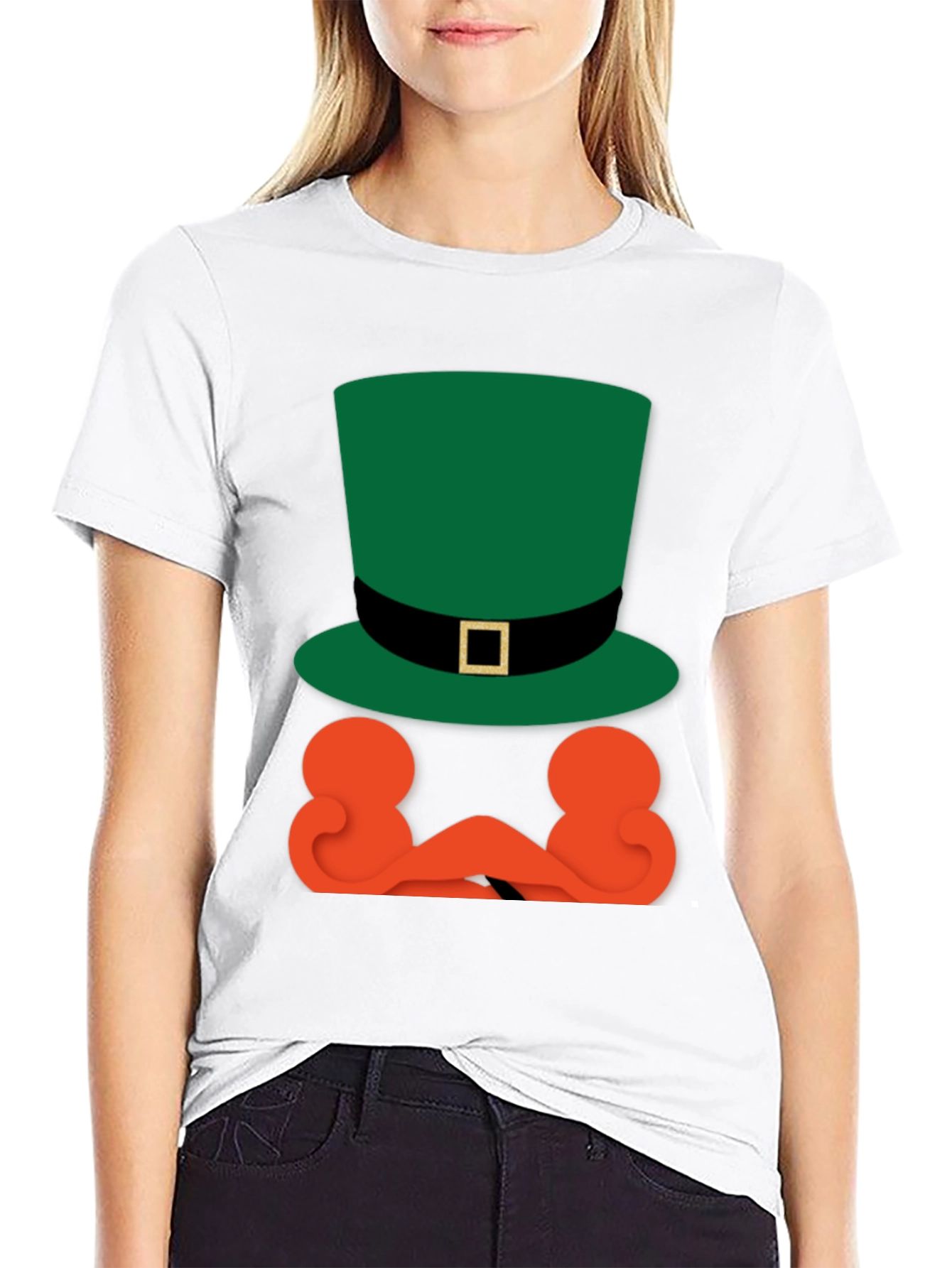 St. Patricks Day Leprechaun Hat & Beard Tee