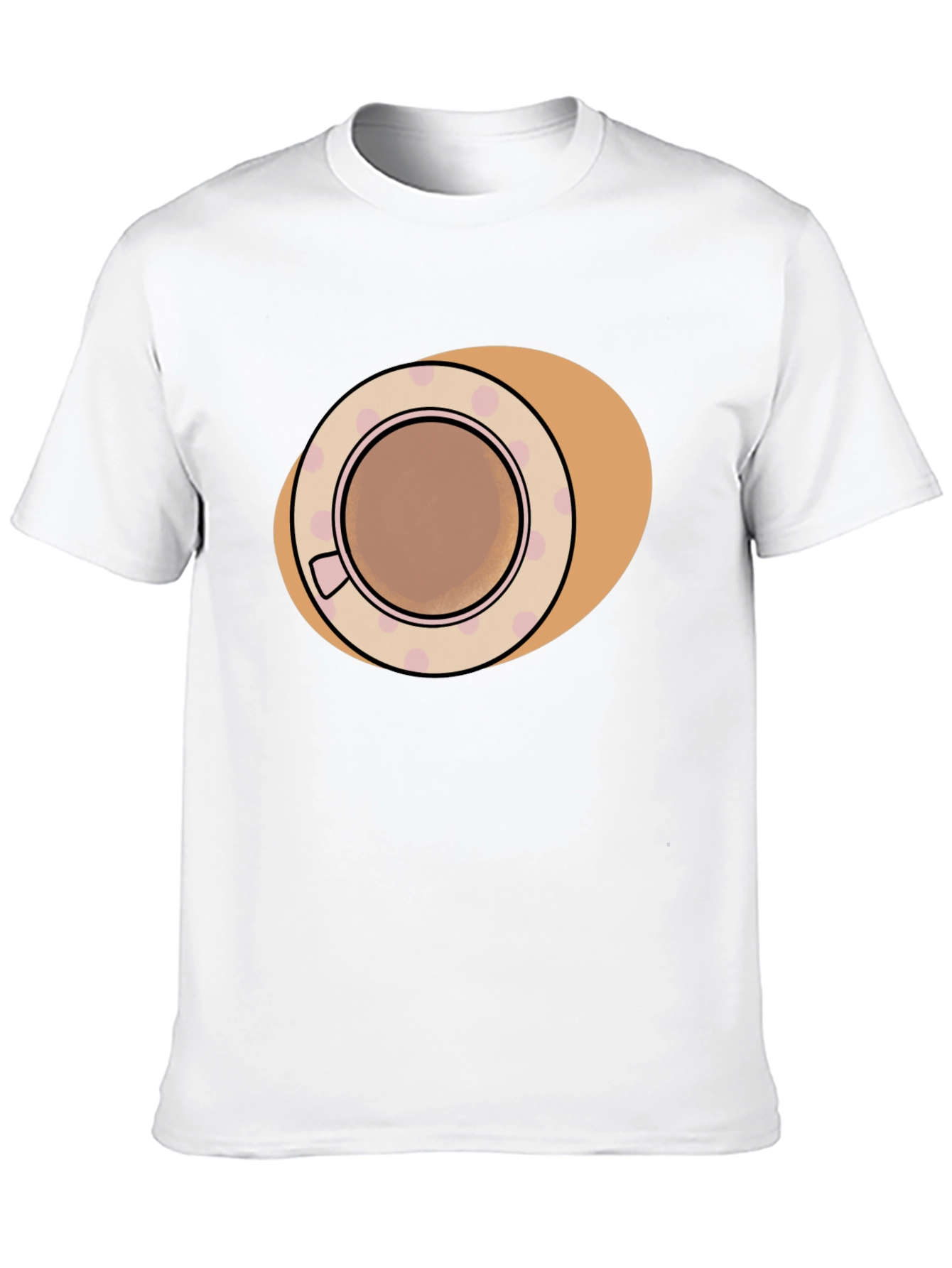 Coffee Cup Design Black T-Shirt