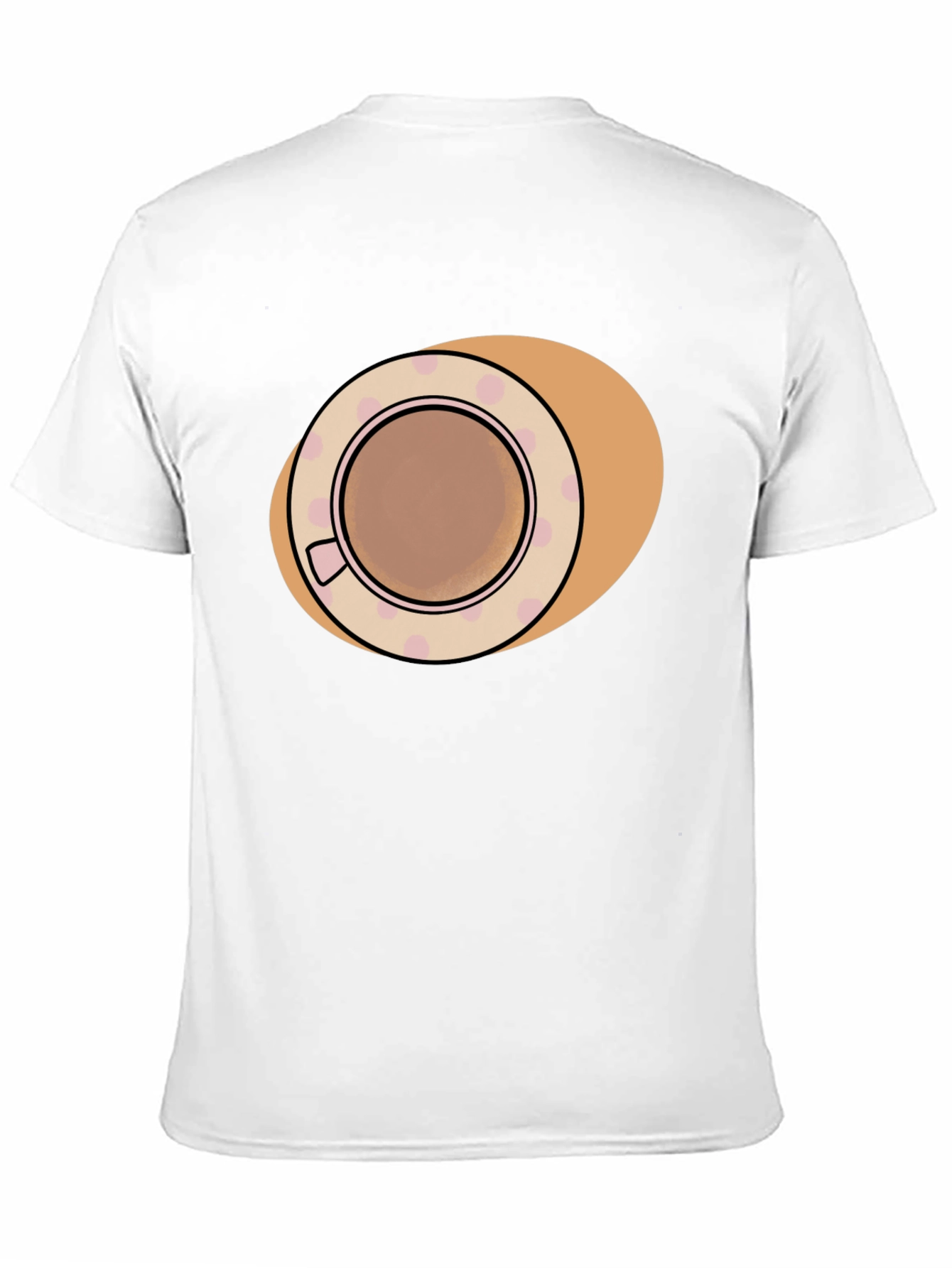 Coffee Cup Design Black T-Shirt