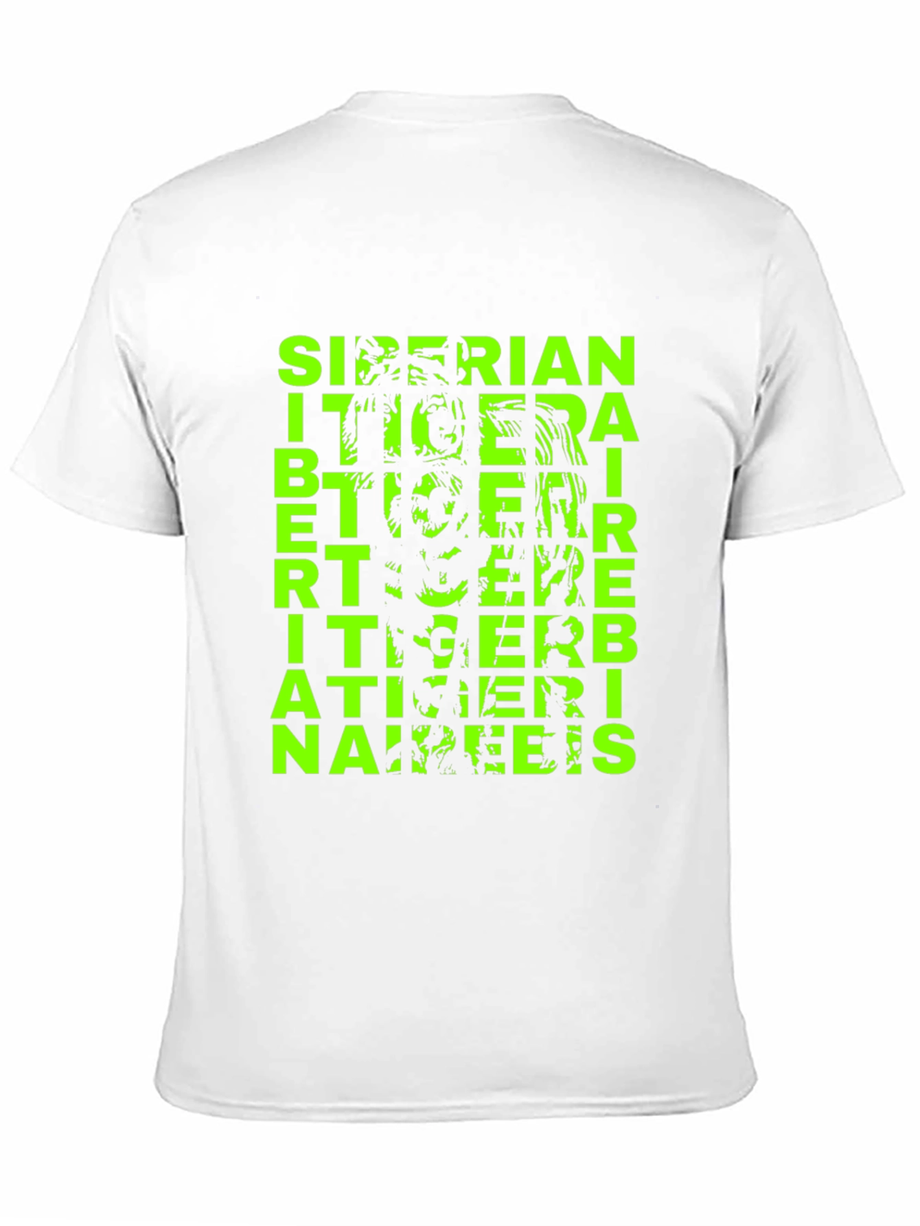 Siberian Tiger Graphic Print Black T-Shirt