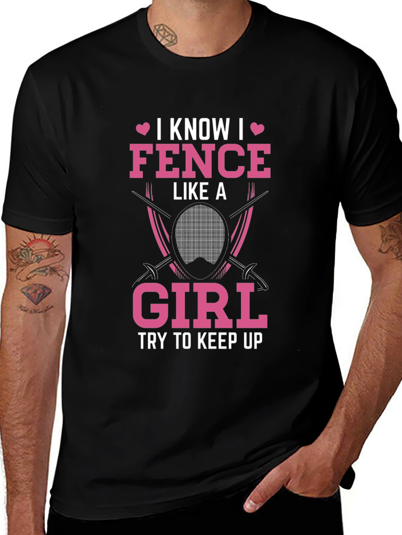 I Fence Like A Girl T-Shirt - Fencing Gift
