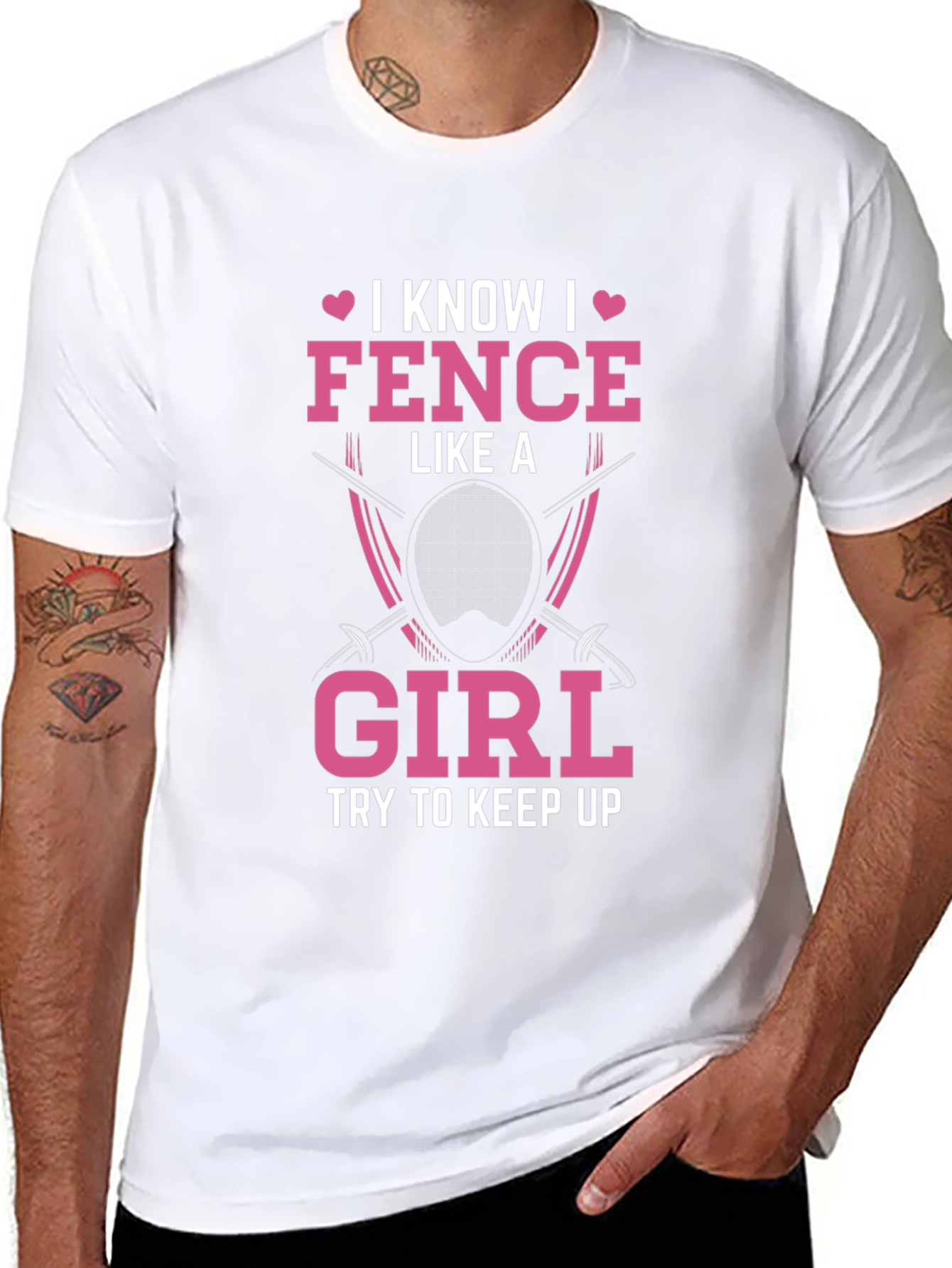 I Fence Like A Girl T-Shirt - Fencing Gift