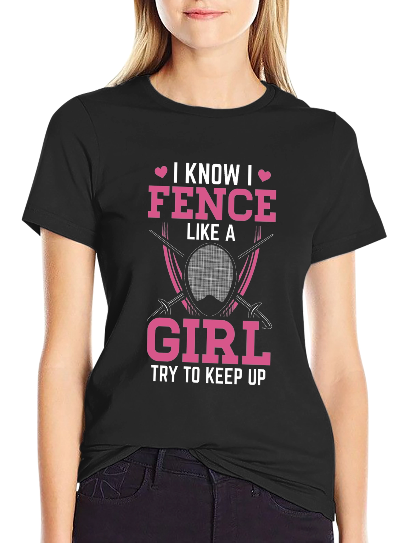 I Fence Like A Girl T-Shirt - Fencing Gift