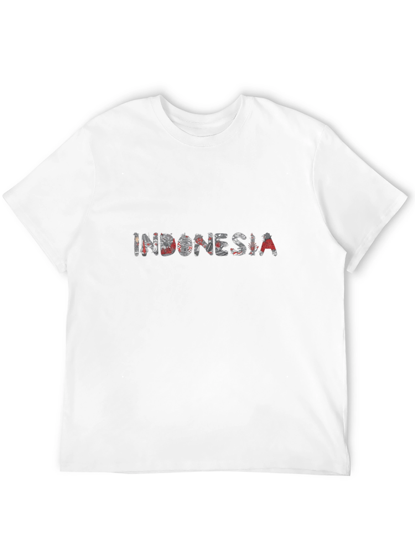 Indonesia Graphic Print Black T-Shirt
