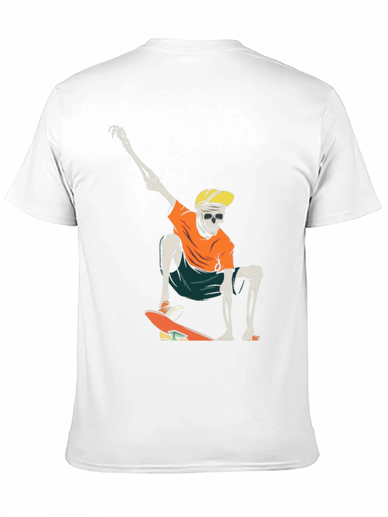 Skateboarding Skeleton Graphic T-Shirt