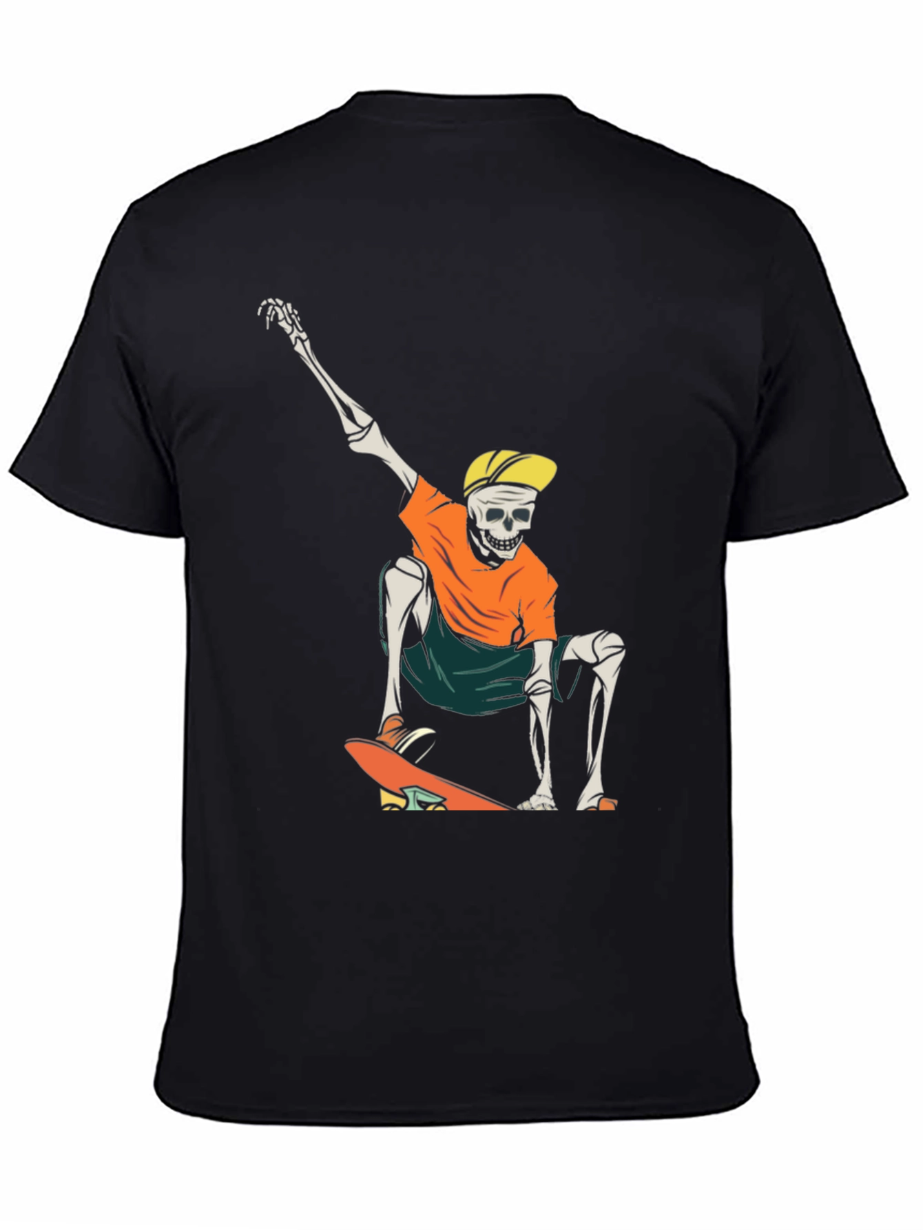 Skateboarding Skeleton Graphic T-Shirt