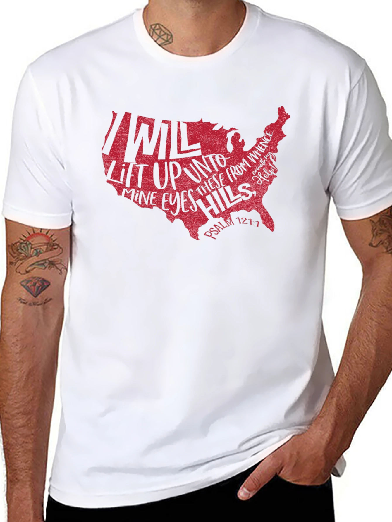 USA Scripture T-Shirt: Psalm 121:1