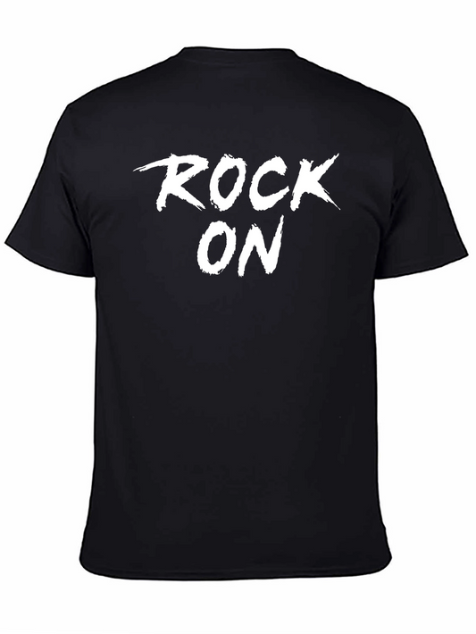 Rock On Graphic Tee - Black Casual T-Shirt