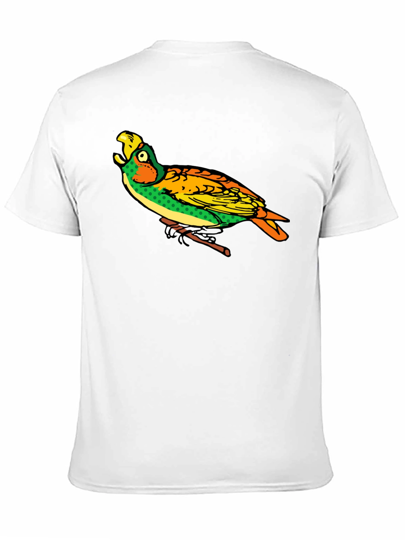 Parrot Graphic Black T-Shirt - Unique Bird Design