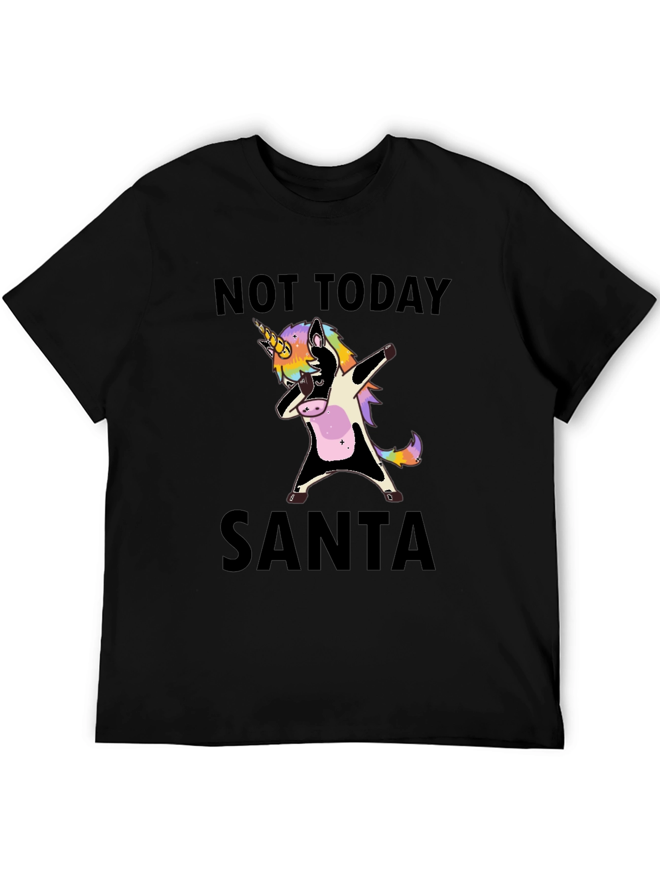 Not Today Santa Unicorn Dab T-Shirt