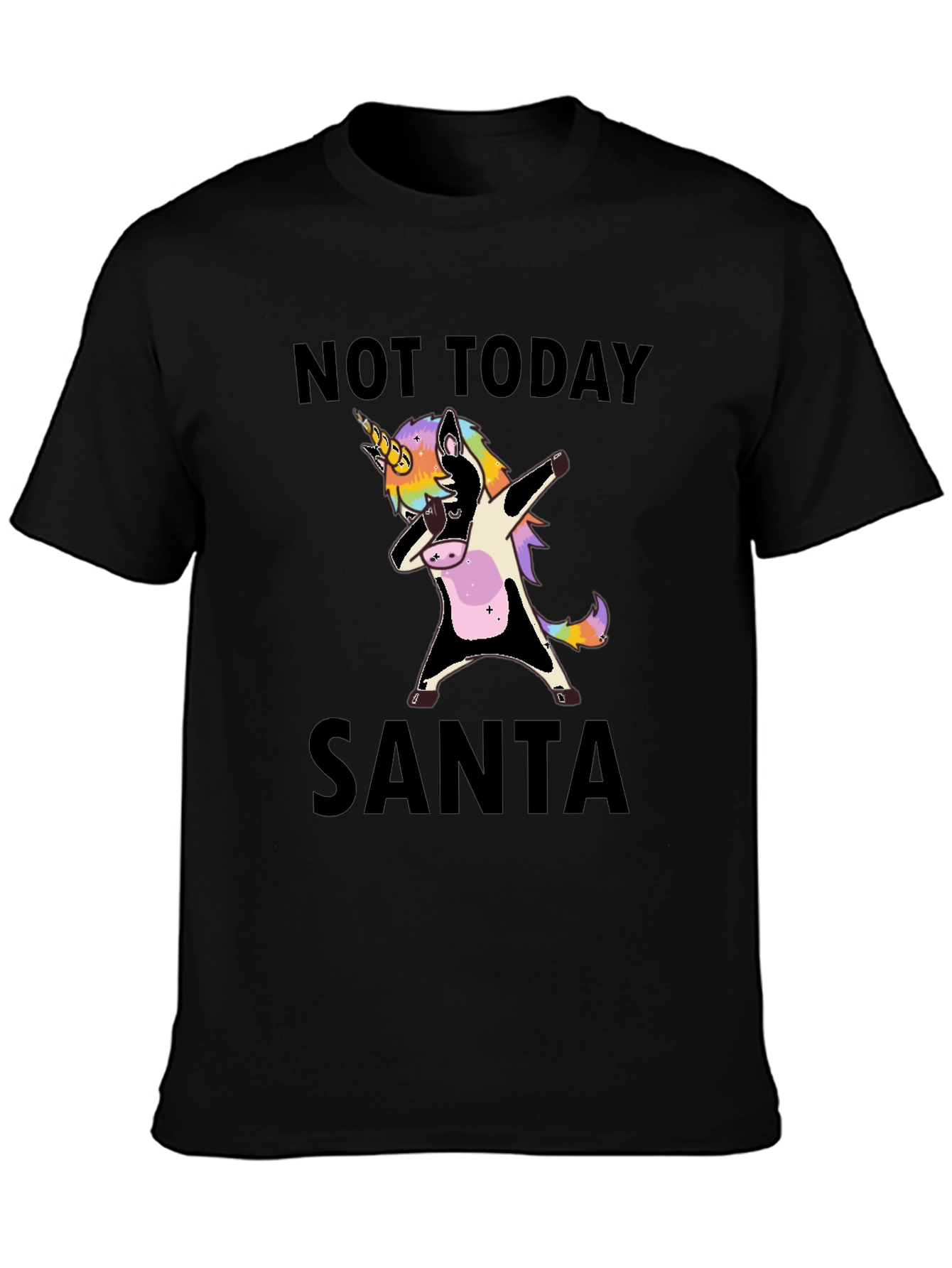 Not Today Santa Unicorn Dab T-Shirt