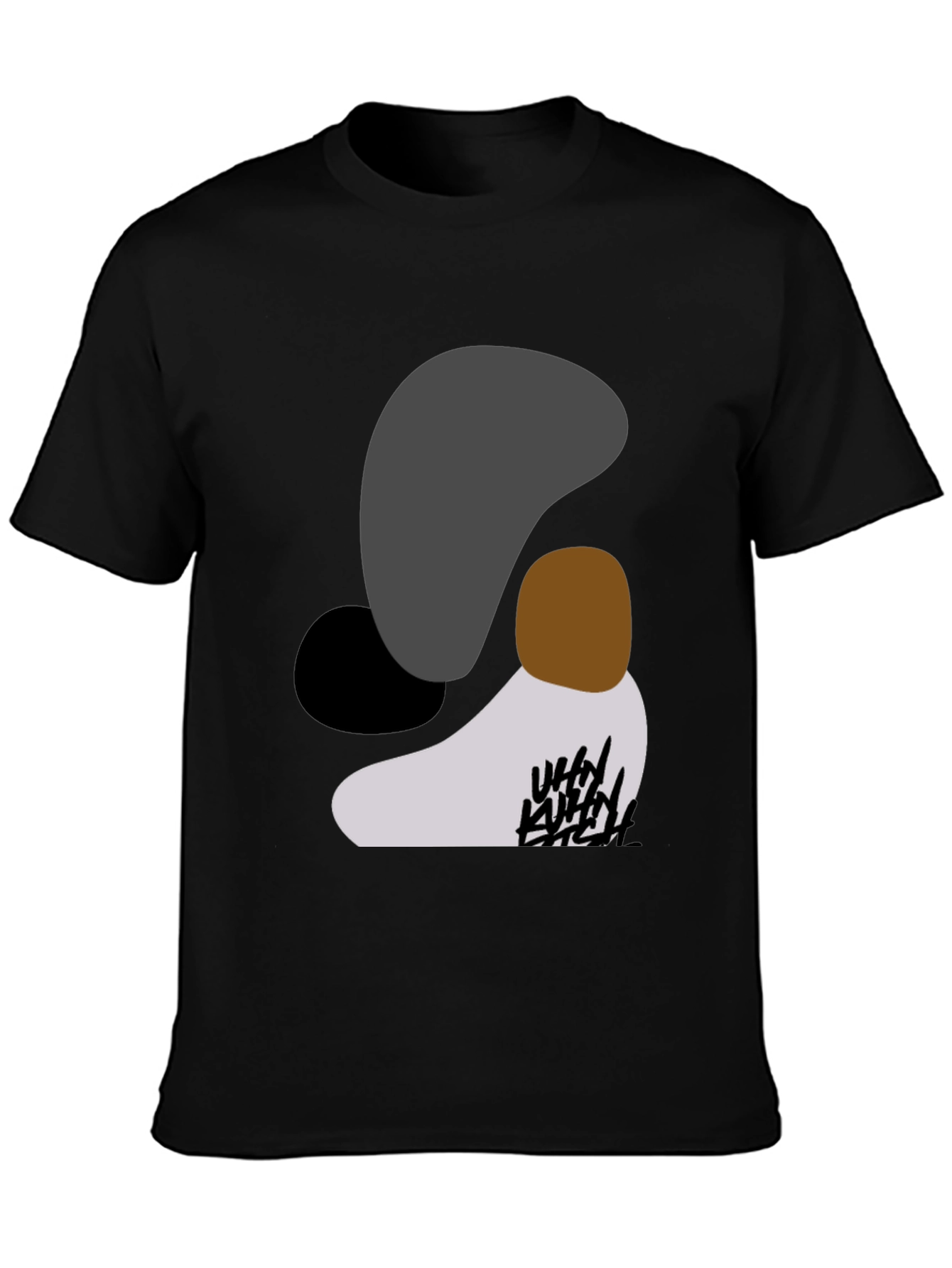 Abstract Graphic Black T-Shirt for Men