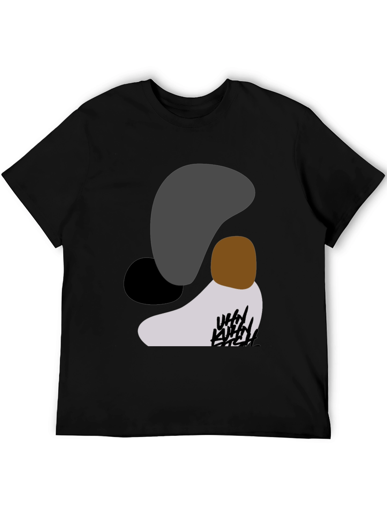 Abstract Graphic Black T-Shirt for Men