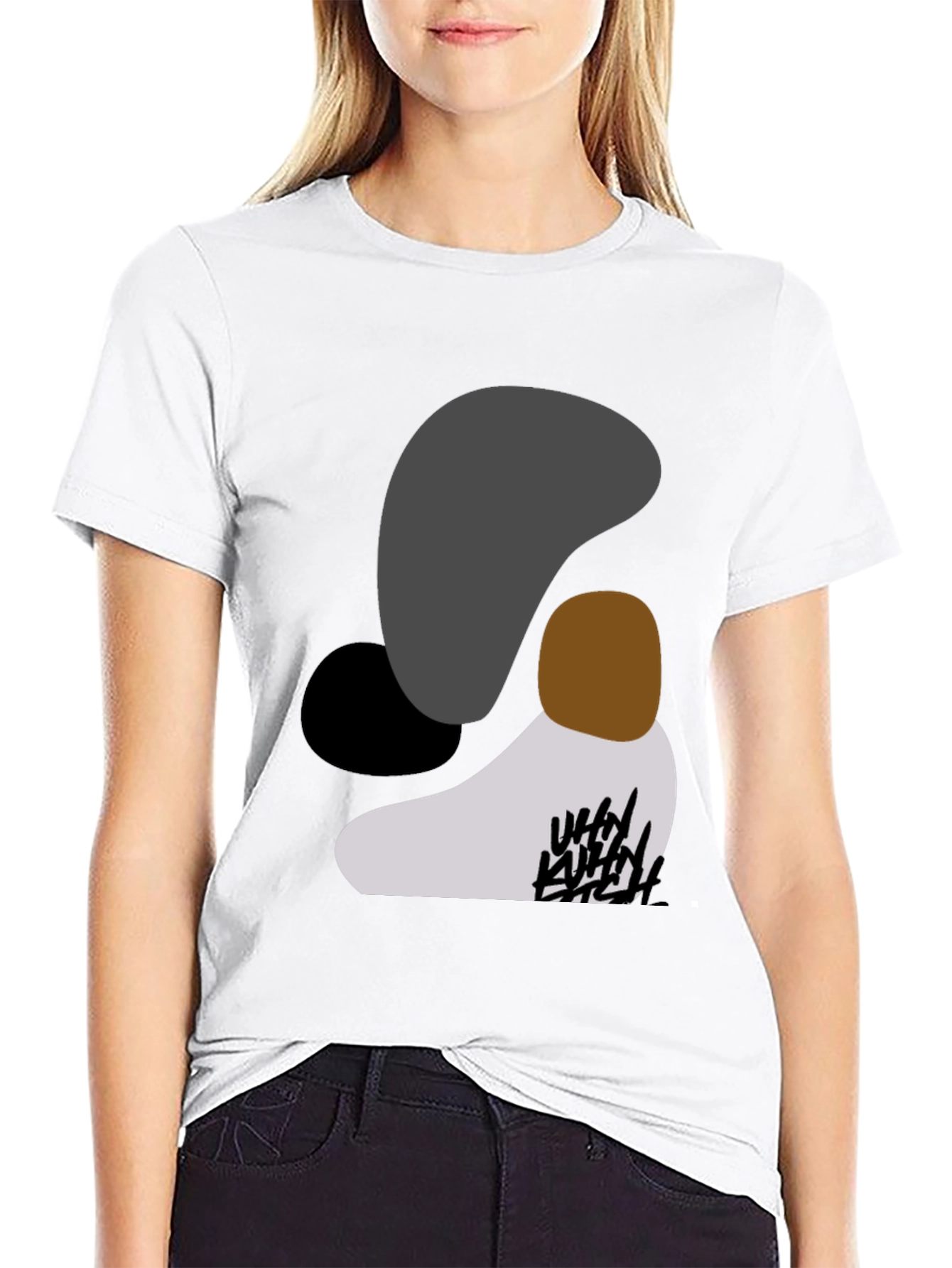 Abstract Graphic Black T-Shirt for Men
