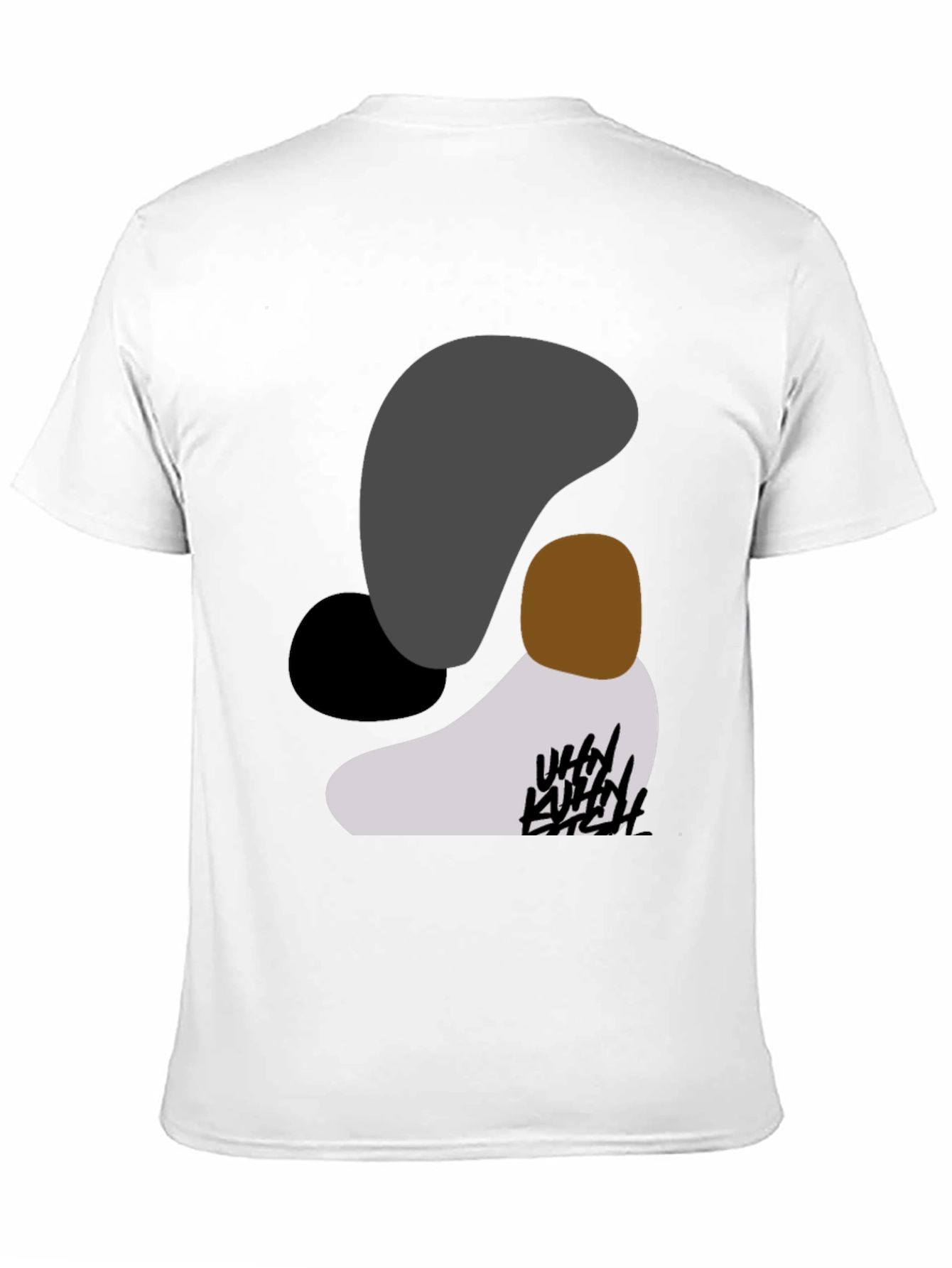 Abstract Graphic Black T-Shirt for Men