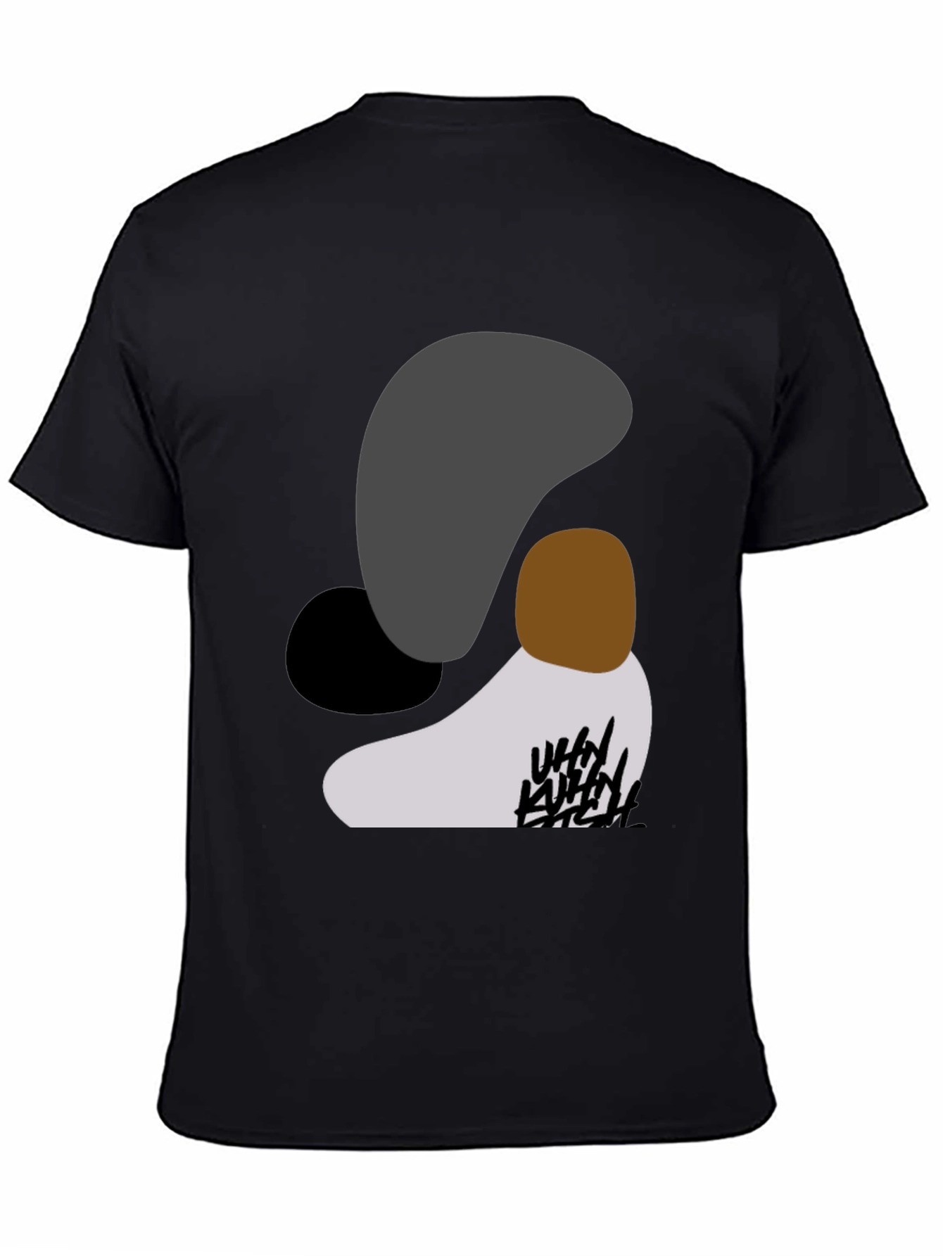 Abstract Graphic Black T-Shirt for Men
