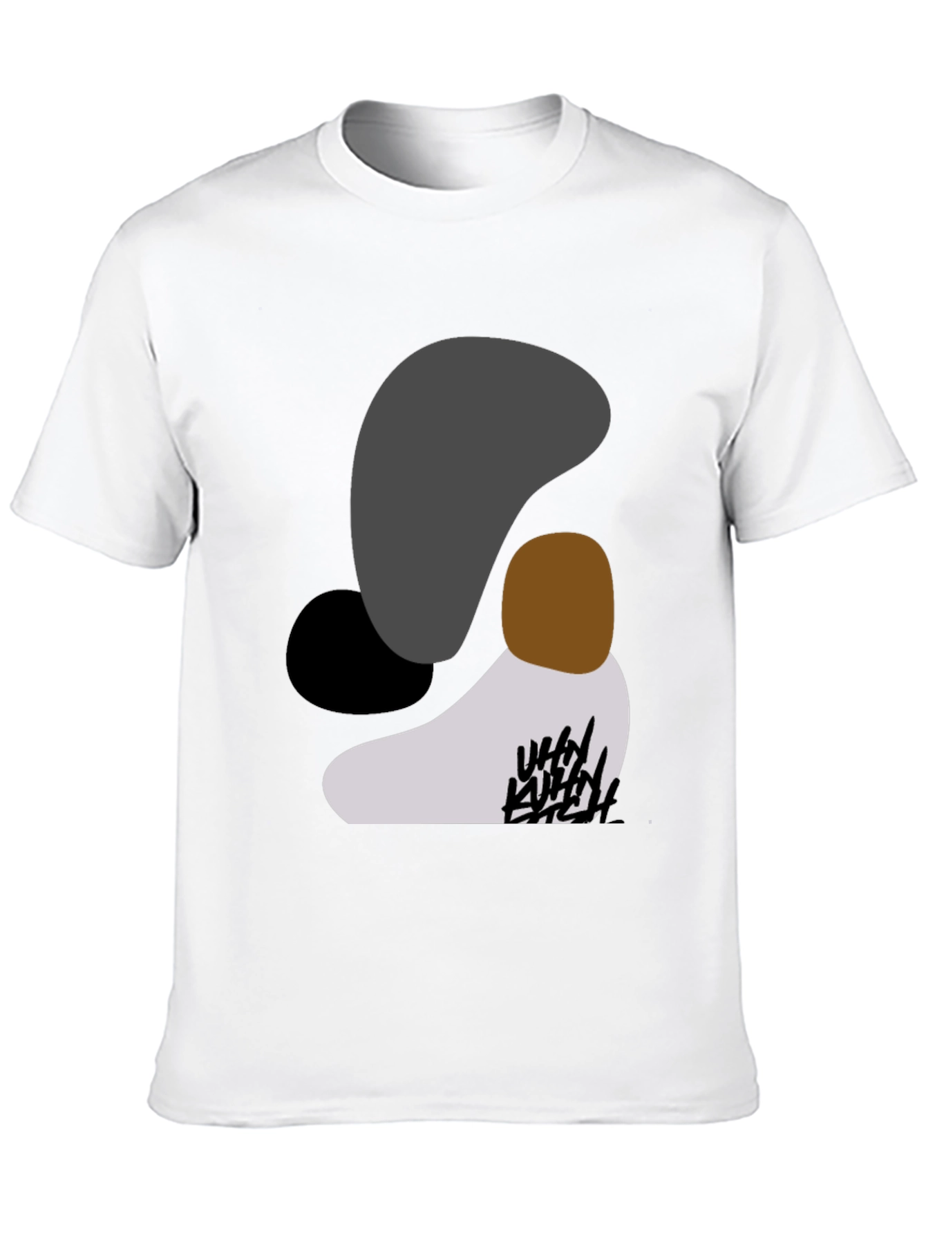 Abstract Graphic Black T-Shirt for Men