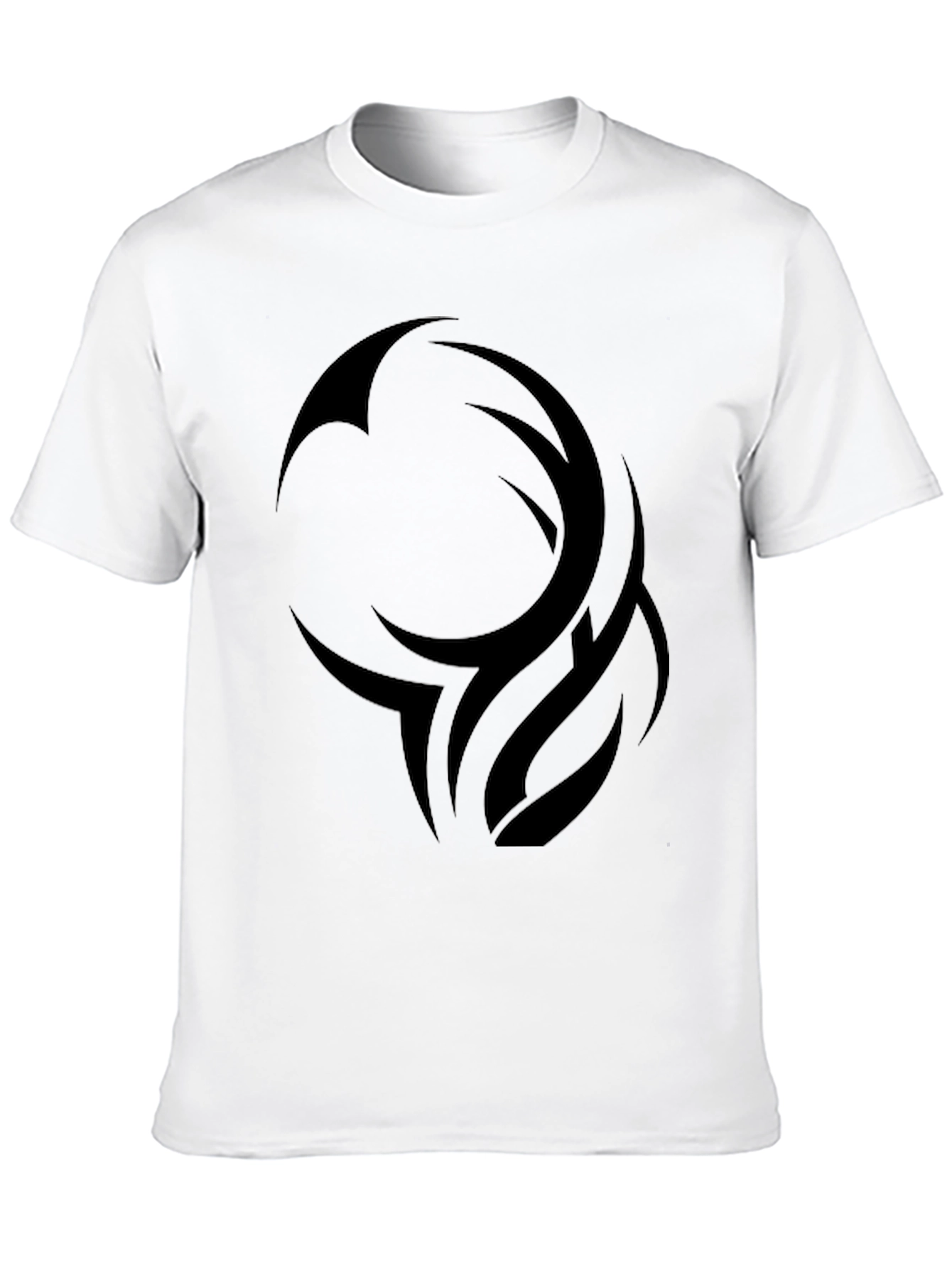 Mens Black Tribal Design Graphic T-Shirt