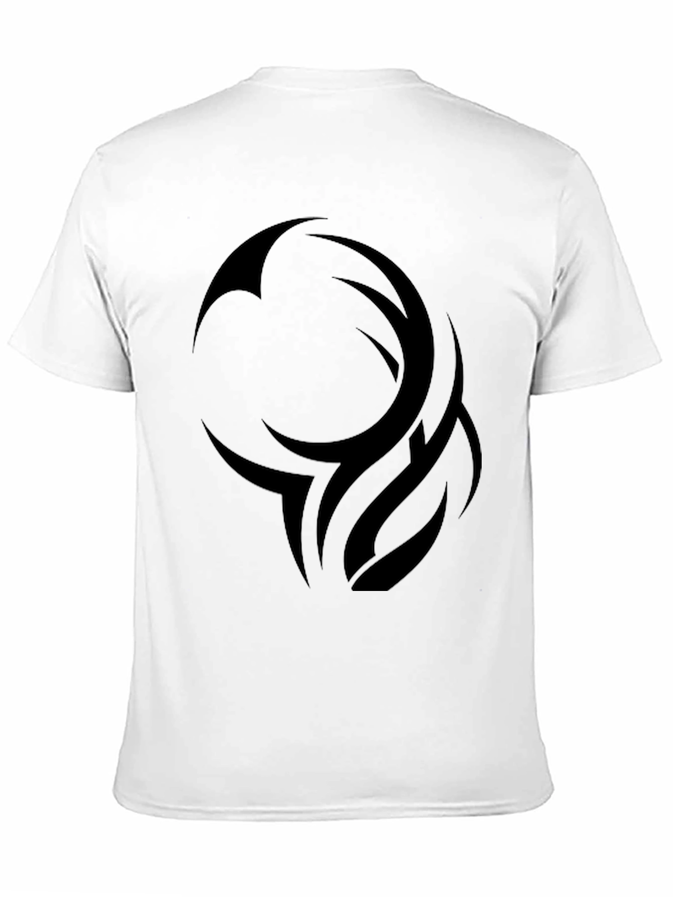 Mens Black Tribal Design Graphic T-Shirt
