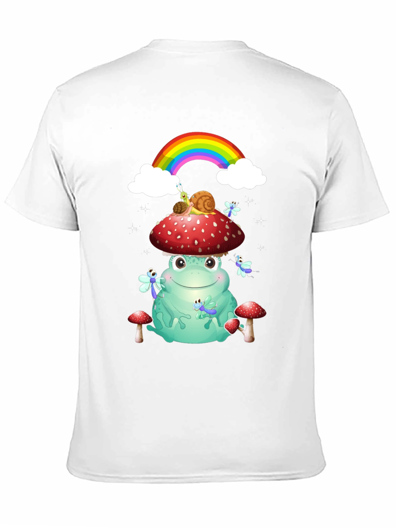 Frog & Mushroom T-Shirt with Rainbow