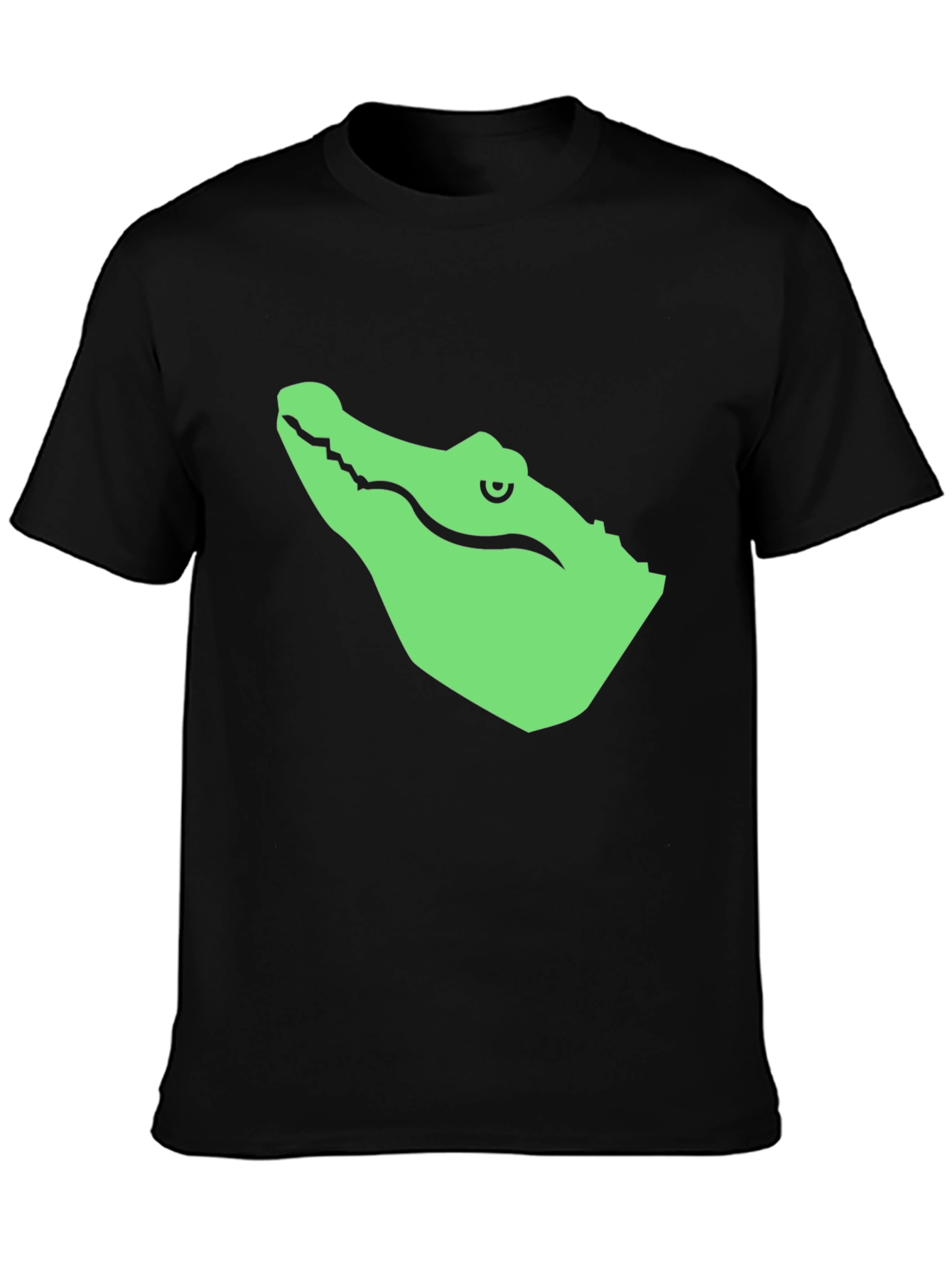 Alligator Graphic Tee - Black Cotton T-Shirt