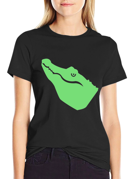 Alligator Graphic Tee - Black Cotton T-Shirt