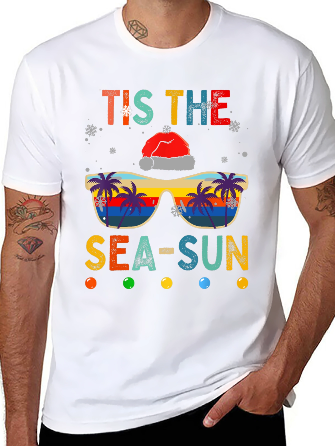 Tis the Sea-Sun Christmas T-Shirt