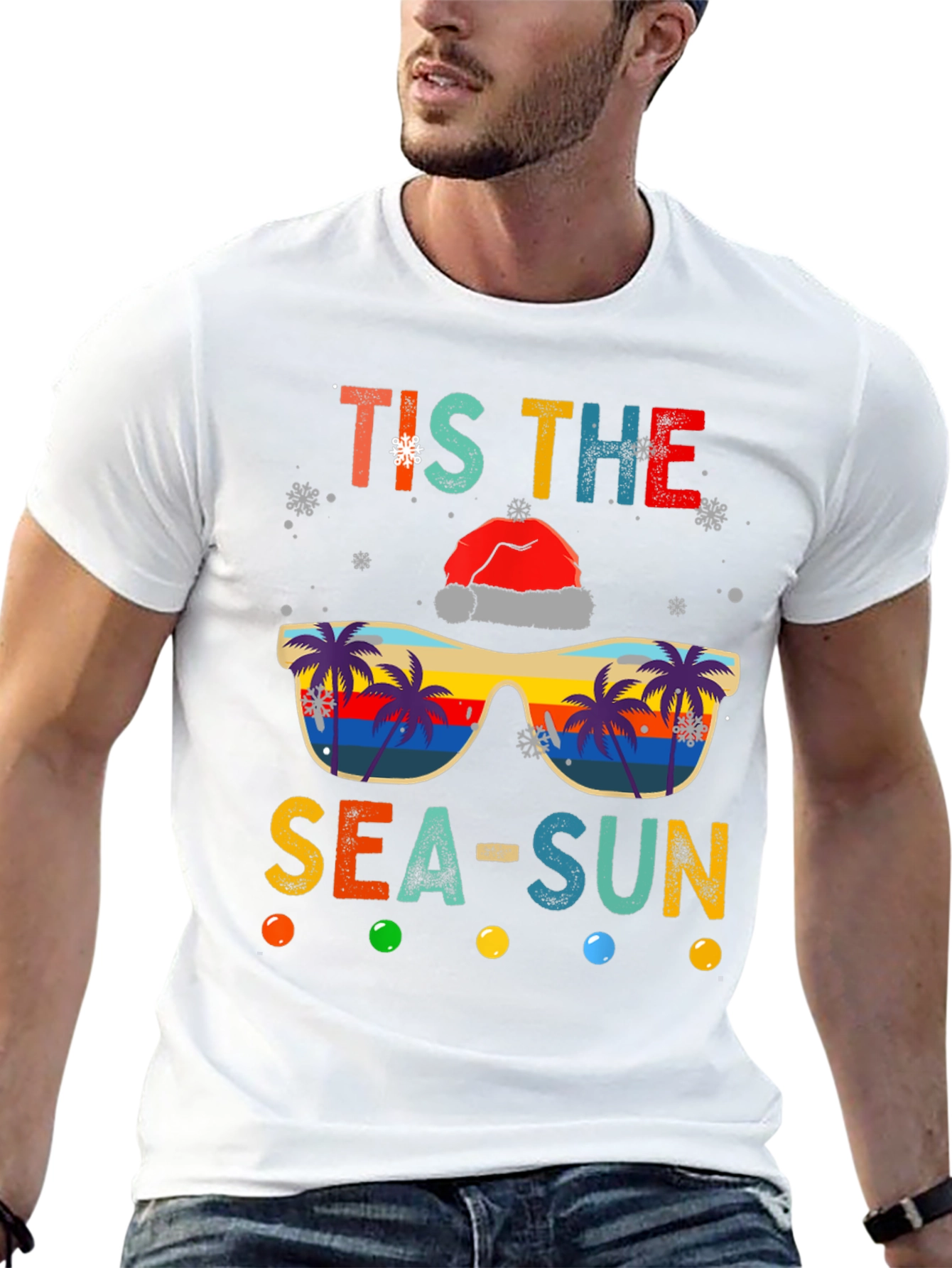 Tis the Sea-Sun Christmas T-Shirt