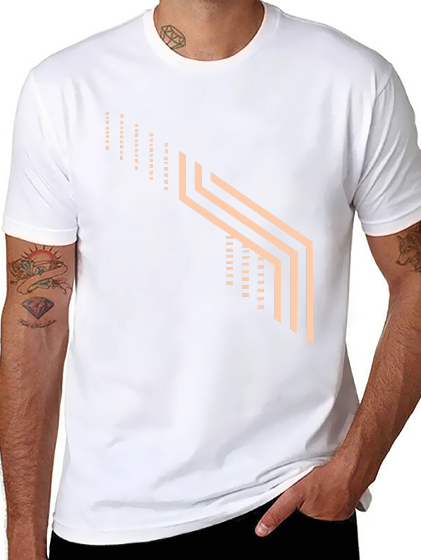 Modern Graphic Tee - Geometric Design