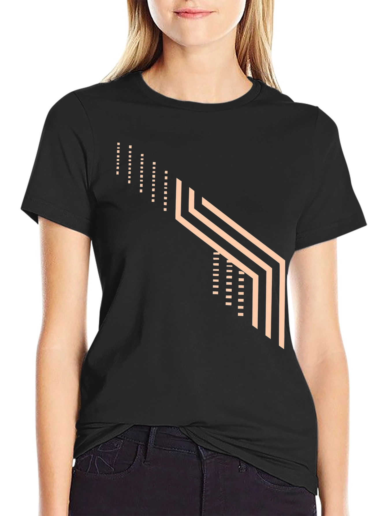Modern Graphic Tee - Geometric Design