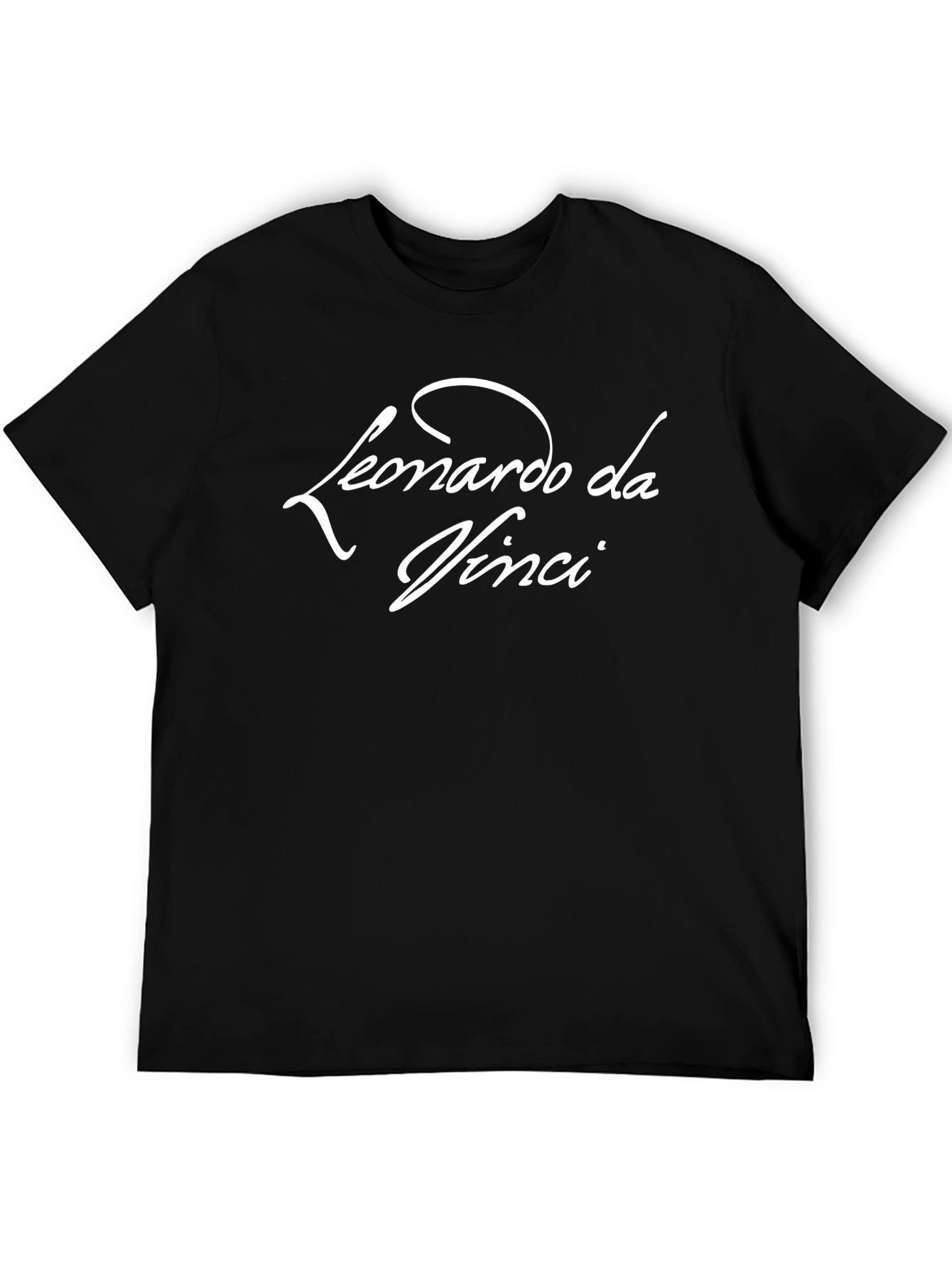 Leonardo da Vinci Black T-Shirt