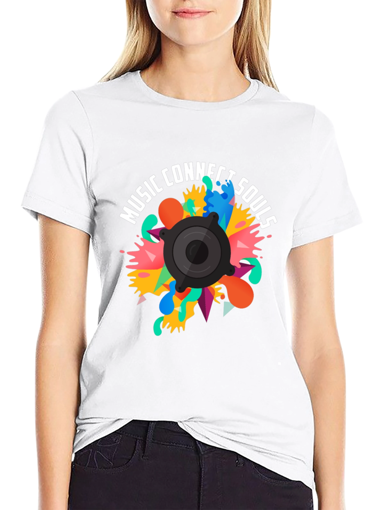 Music Connects Souls Graphic Tee - Black