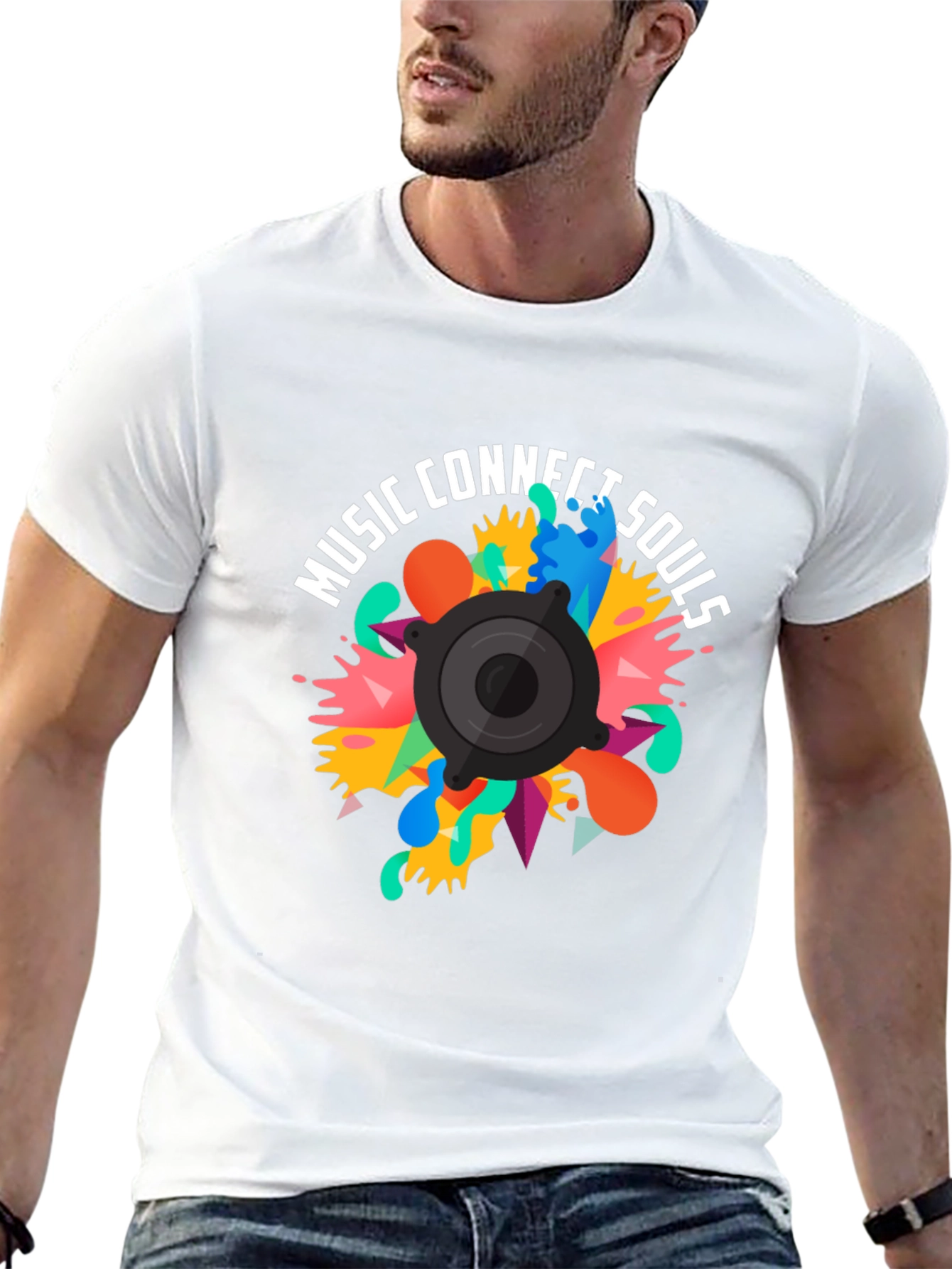 Music Connects Souls Graphic Tee - Black