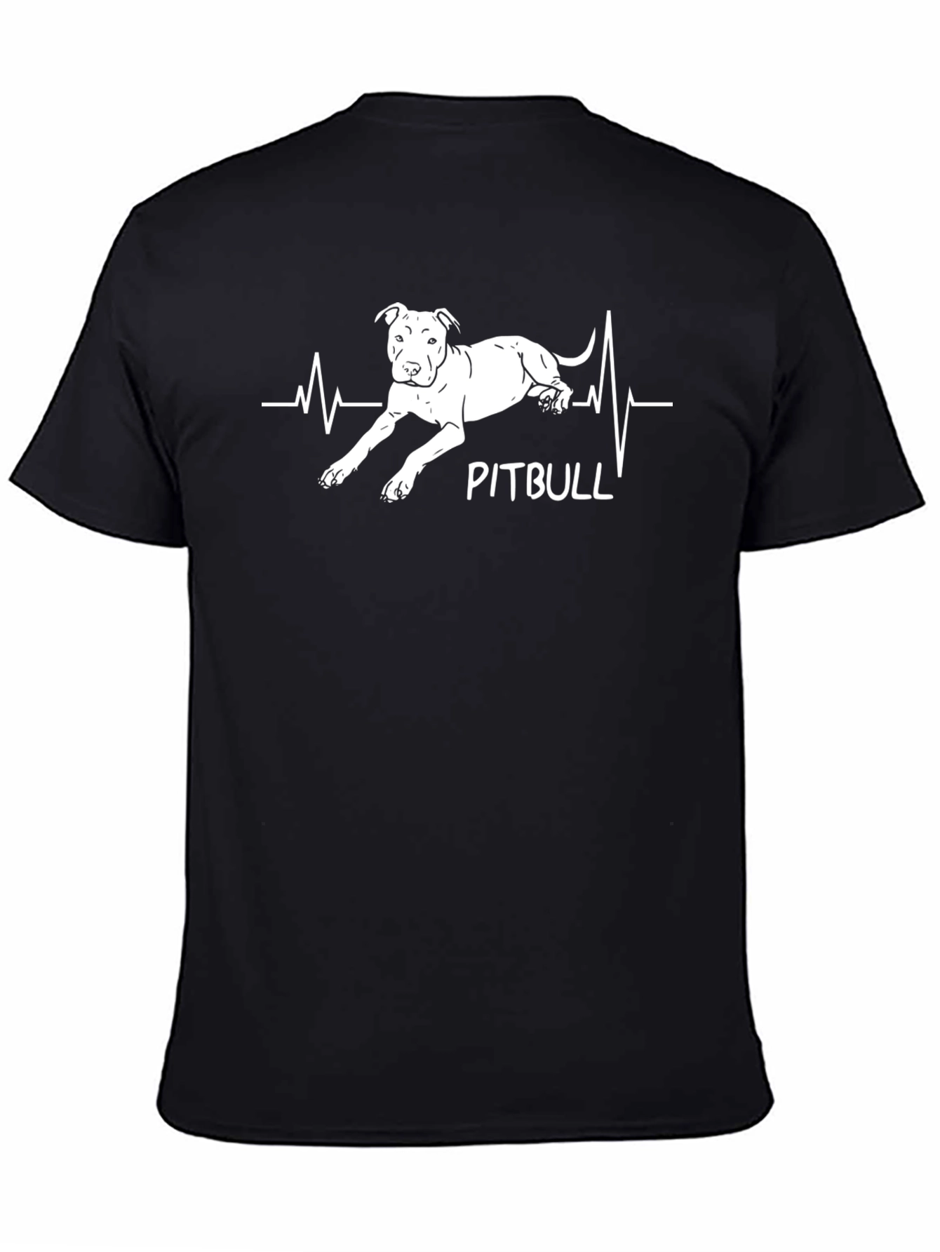 Pitbull Heartbeat Line T-Shirt – Dog Lover Graphic Tee Gift